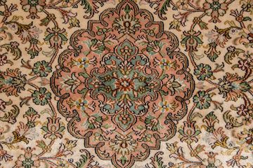 Teppich Kaschmir Seide Teppich handgeknüpft beige, morgenland, rechteckig, Höhe: 5 mm