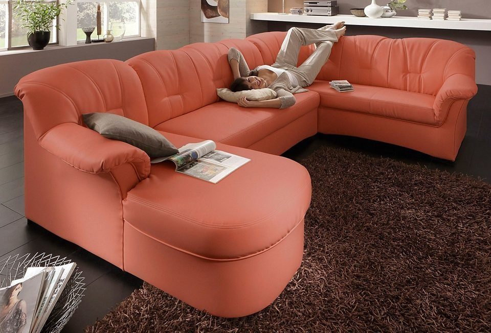 DOMO collection Wohnlandschaft Papenburg, zeitlose Rückensteppung, günstig online kaufen