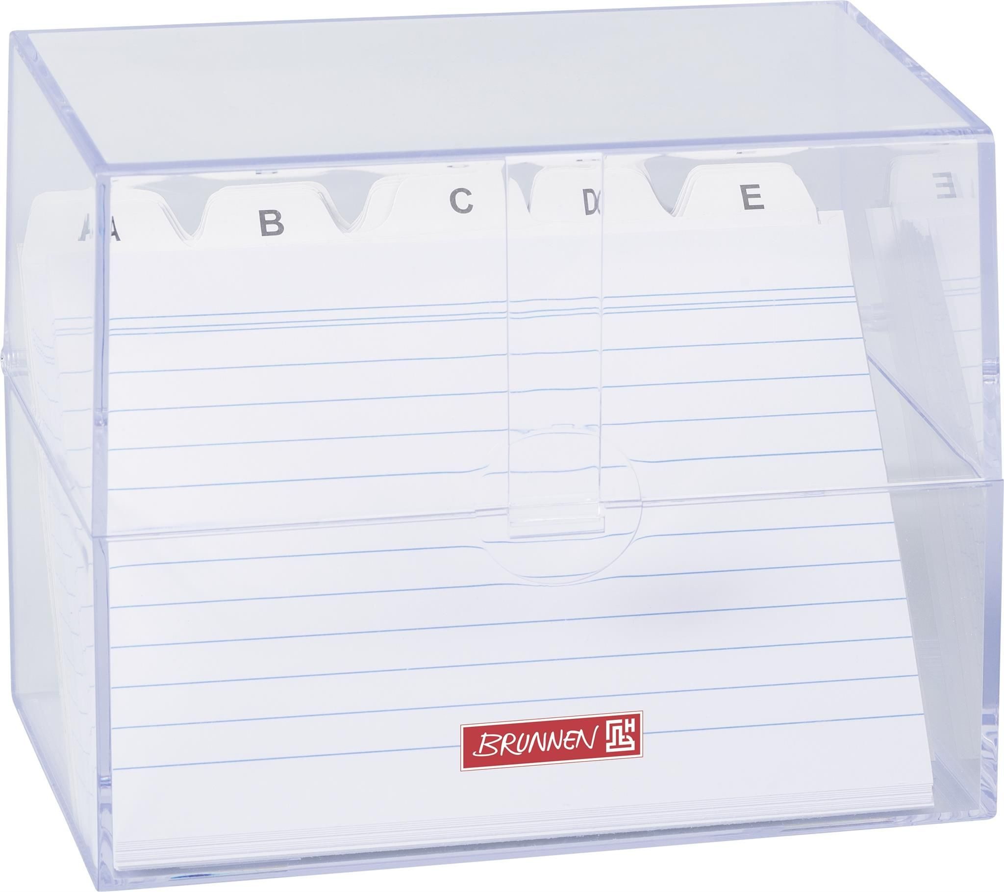 BRUNNEN Karteikasten BRUNNEN KarteiboxA6 gefüllt transparent