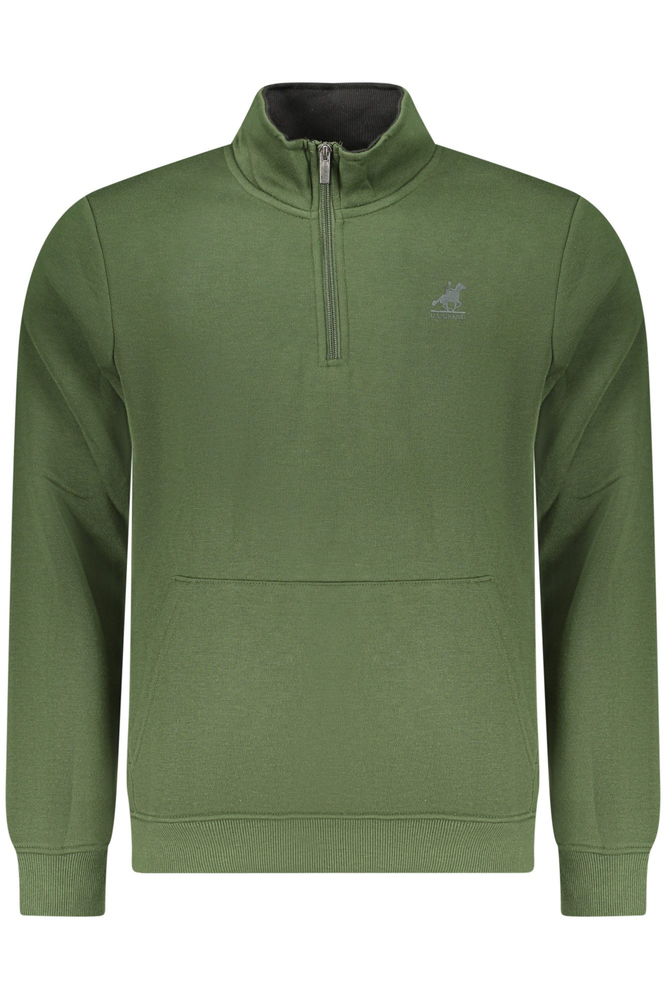 U.S. GRAND POLO Sweatshirt Stilvolles Herren Sweatshirt in Grün mit halbem