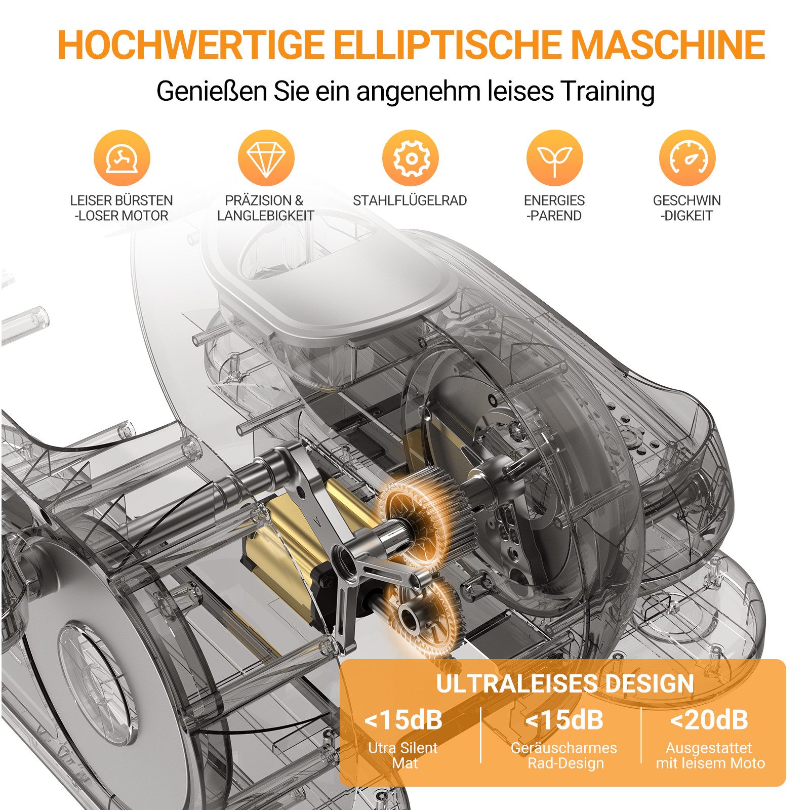 MERACH Crosstrainer Mini Ellipsentrainer, Untertisch Crosstrainer für Zuhause (12-stufiger einstellbarer Widerstand/Geschwindigkeit, Fernbedienung, platzsparend, 100% vormontiert, LCD-Display, langlebiger Beintrainer), Auto- & Manueller Modus, geräuscharm, ideal für Senioren, Erwachsene