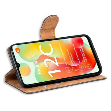 CoolGadget Handyhülle Book Case Handy Tasche für Xiaomi Redmi 12C 6,67 Zoll, Hülle Klapphülle Flip Cover für Redmi 12C Schutzhülle stoßfest