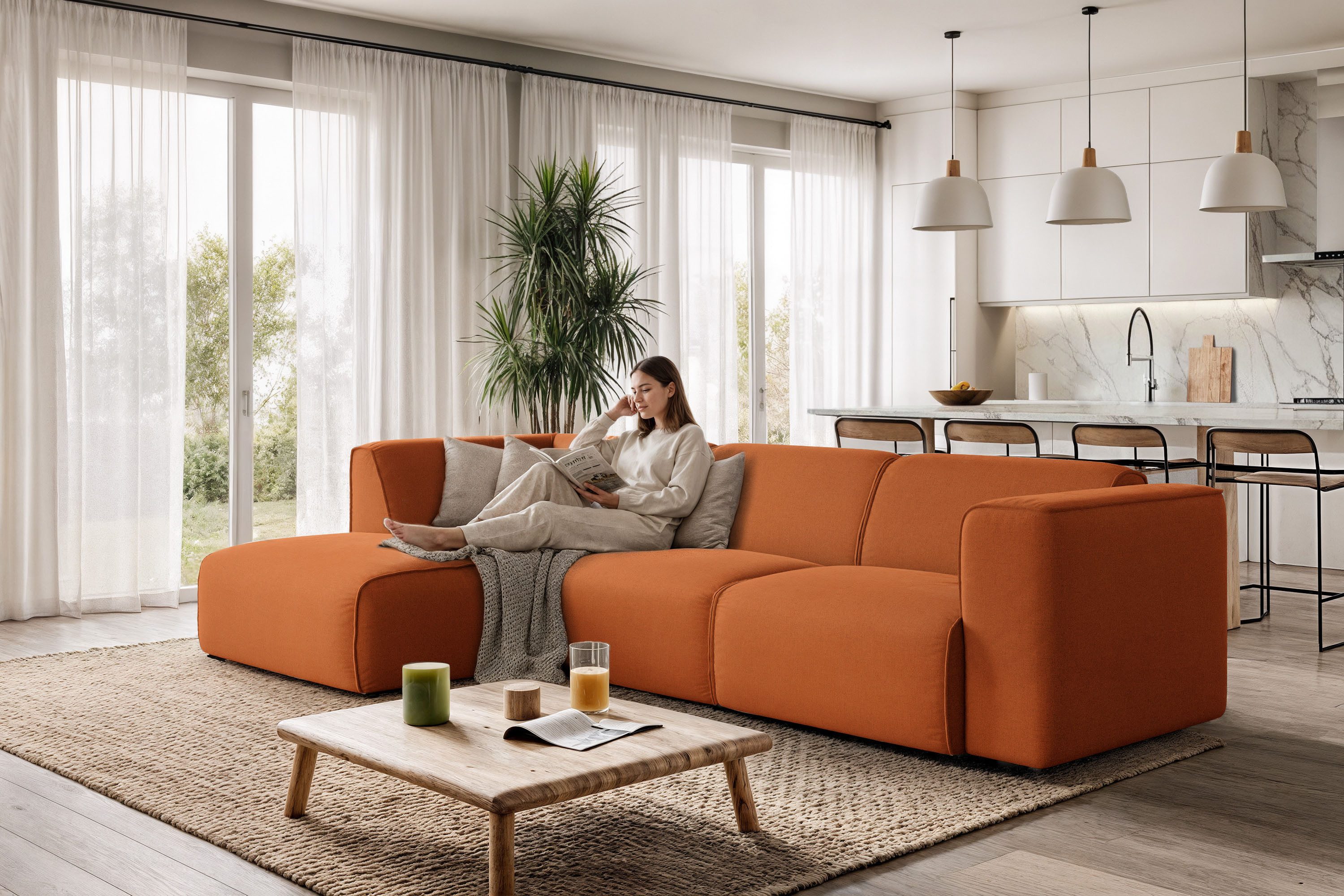 OTTO home Ecksofa Merid L-Form, B: 295 cm - OTTO. Verlässliche Qualität., jederzeit durch Module erweiterbar