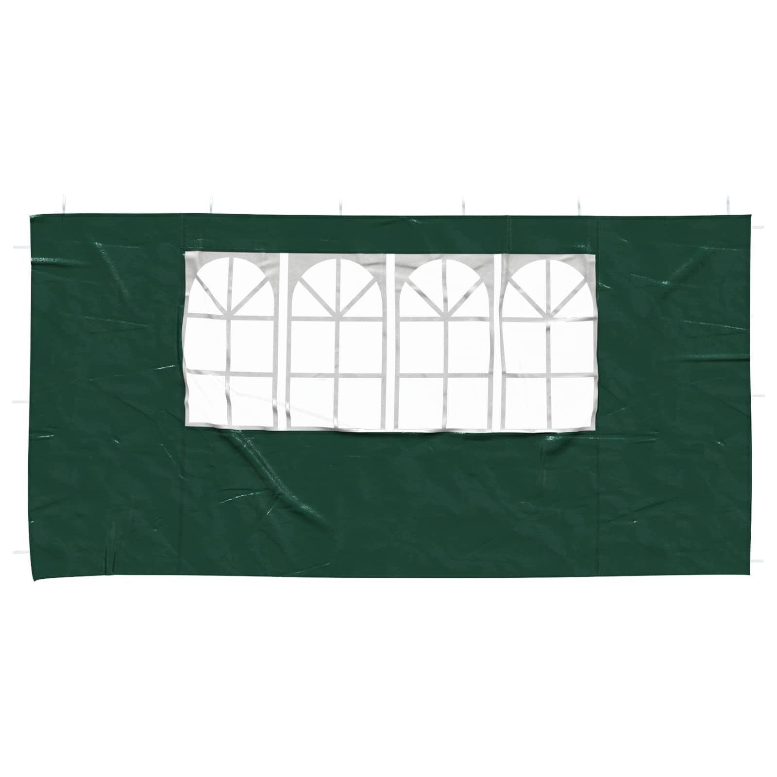 vidaXL Partyzelt Party Zelt Seitenteil 2 pcs 400 x 195 cm Grün PE und Stahl