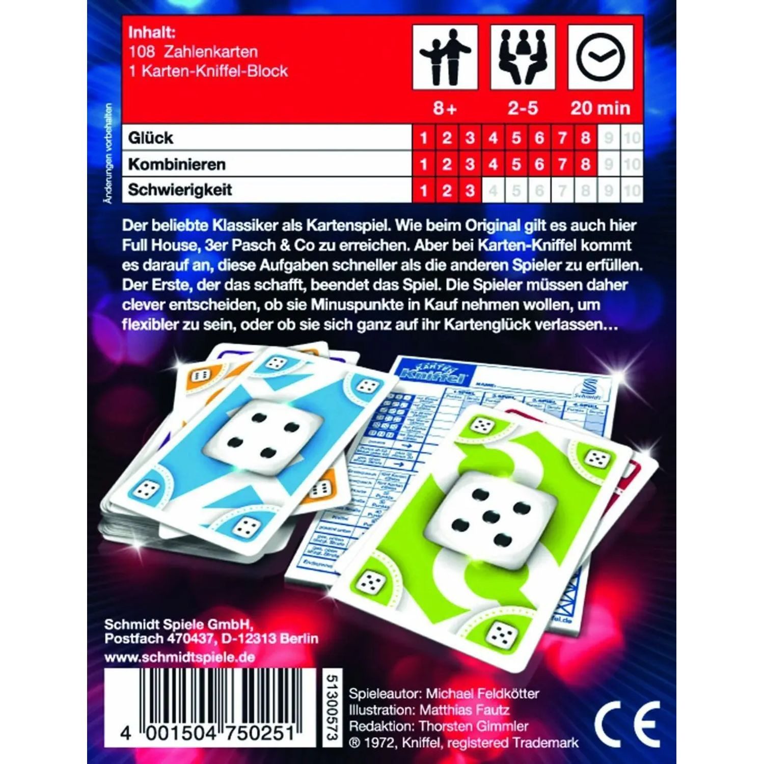 Schmidt Spiele Spiel Karten Kniffel