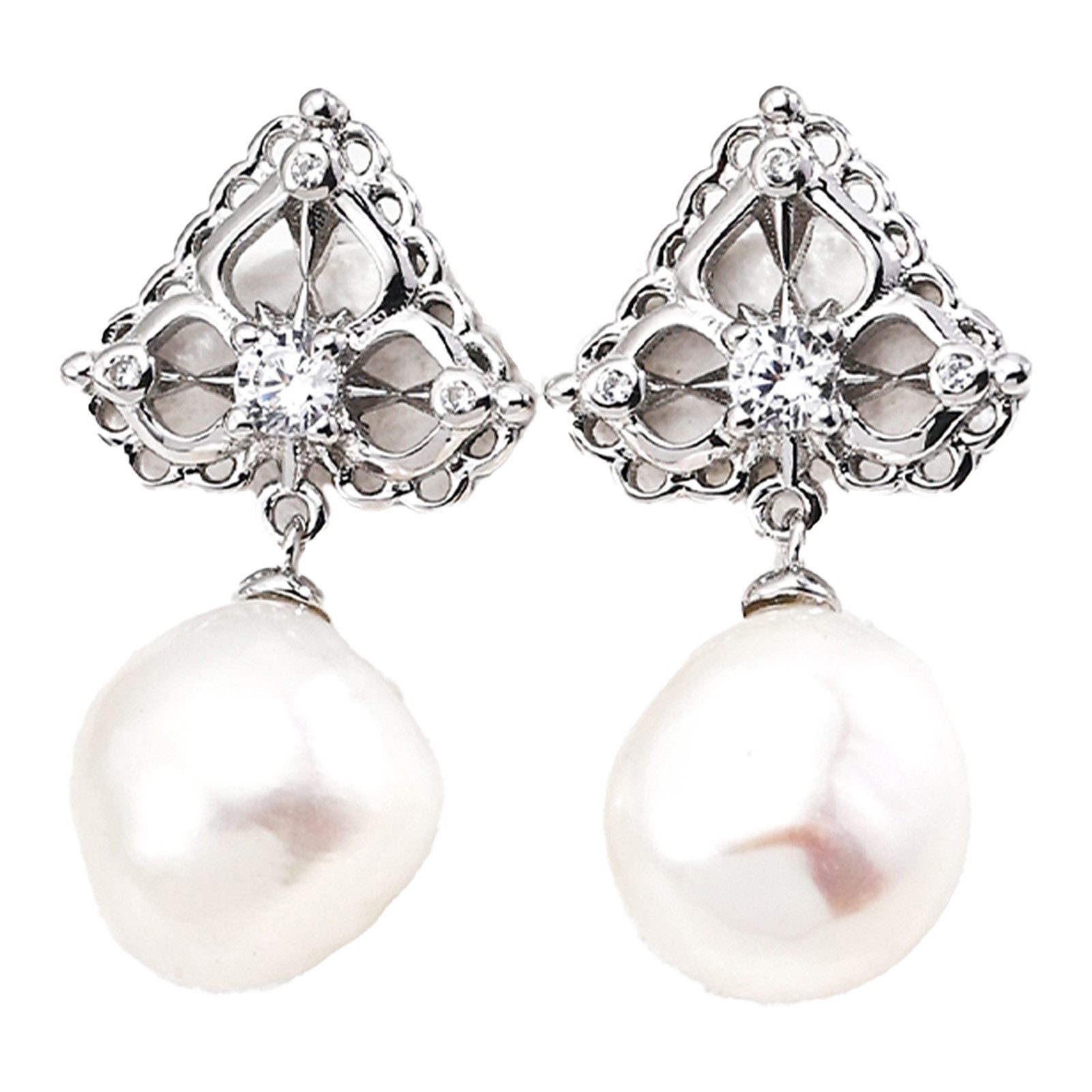 Jumpeak Perlenohrringe ohrringe silber 925,perlen ohrringe,kleeblatt ohrringe,ohrringe damen, 18kohrringe vergoldet,damengeschenk,schwestergeschenk,geschenk tochter