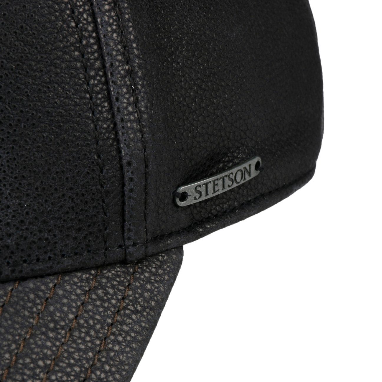 Basecap Cap mit Baseball Stetson (1-St) Schirm schwarz