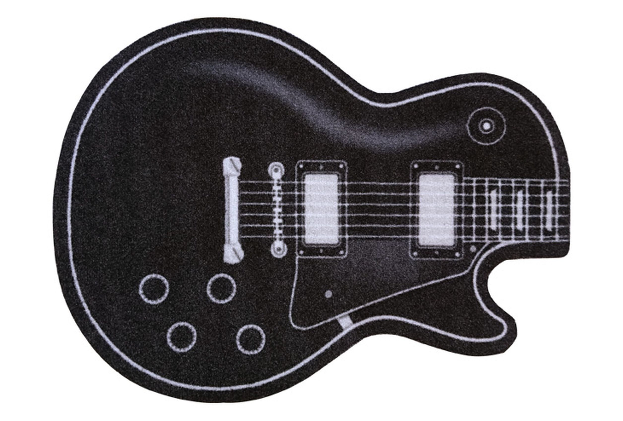 Rockbites Fußmatte Rockbites - Fußmatte Türmatte "Guitar Kontur" Schwarz Weiß Nr. 171