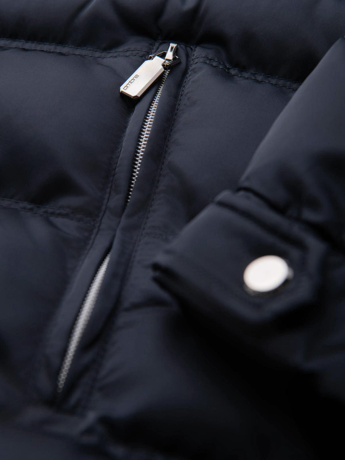 OMBRE Steppjacke Gesteppte Herrenjacke mit Glanz und Stehkragen