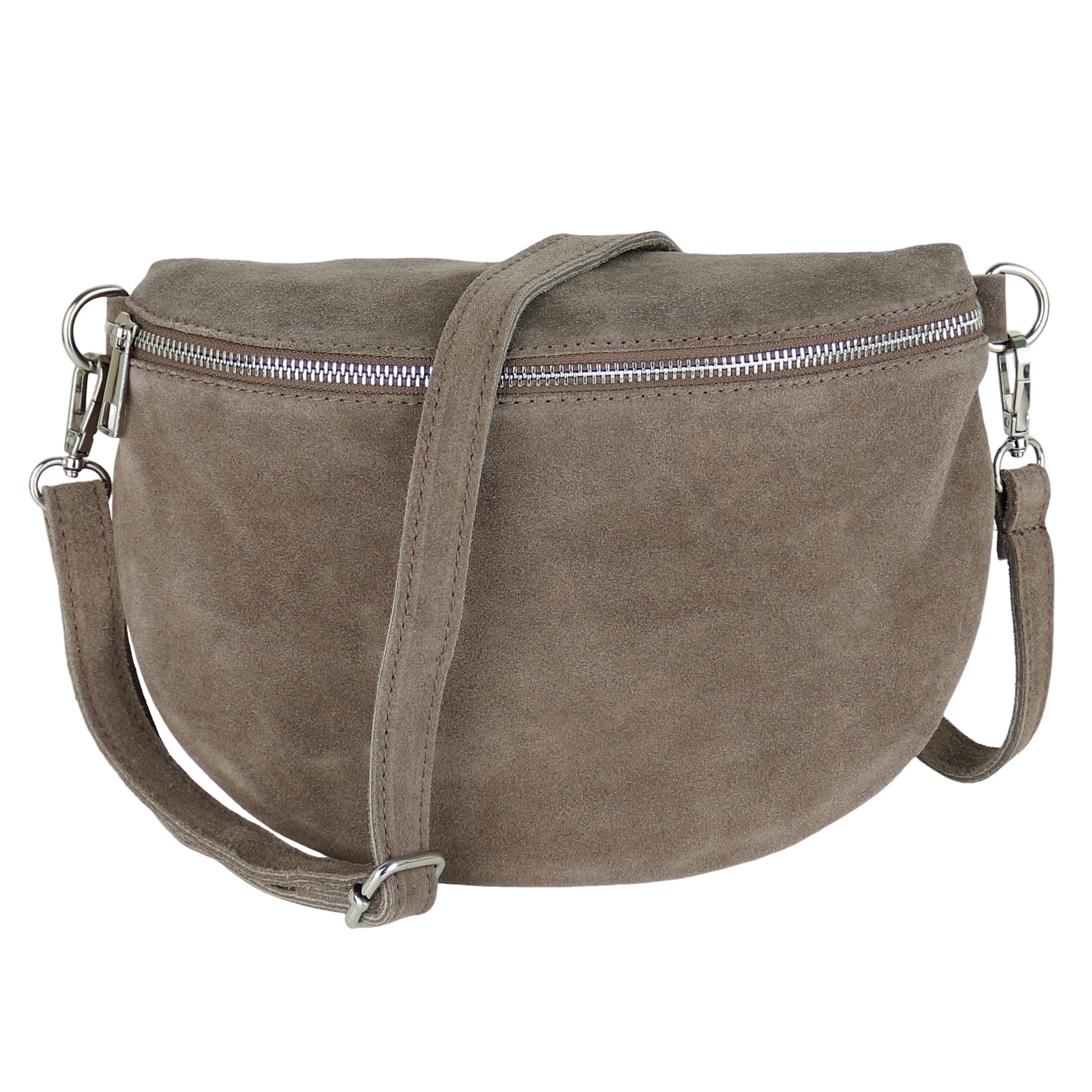 Bauchtasche Damen,Wildleder, Made in Italy,Umhängetasche; Brusttasche