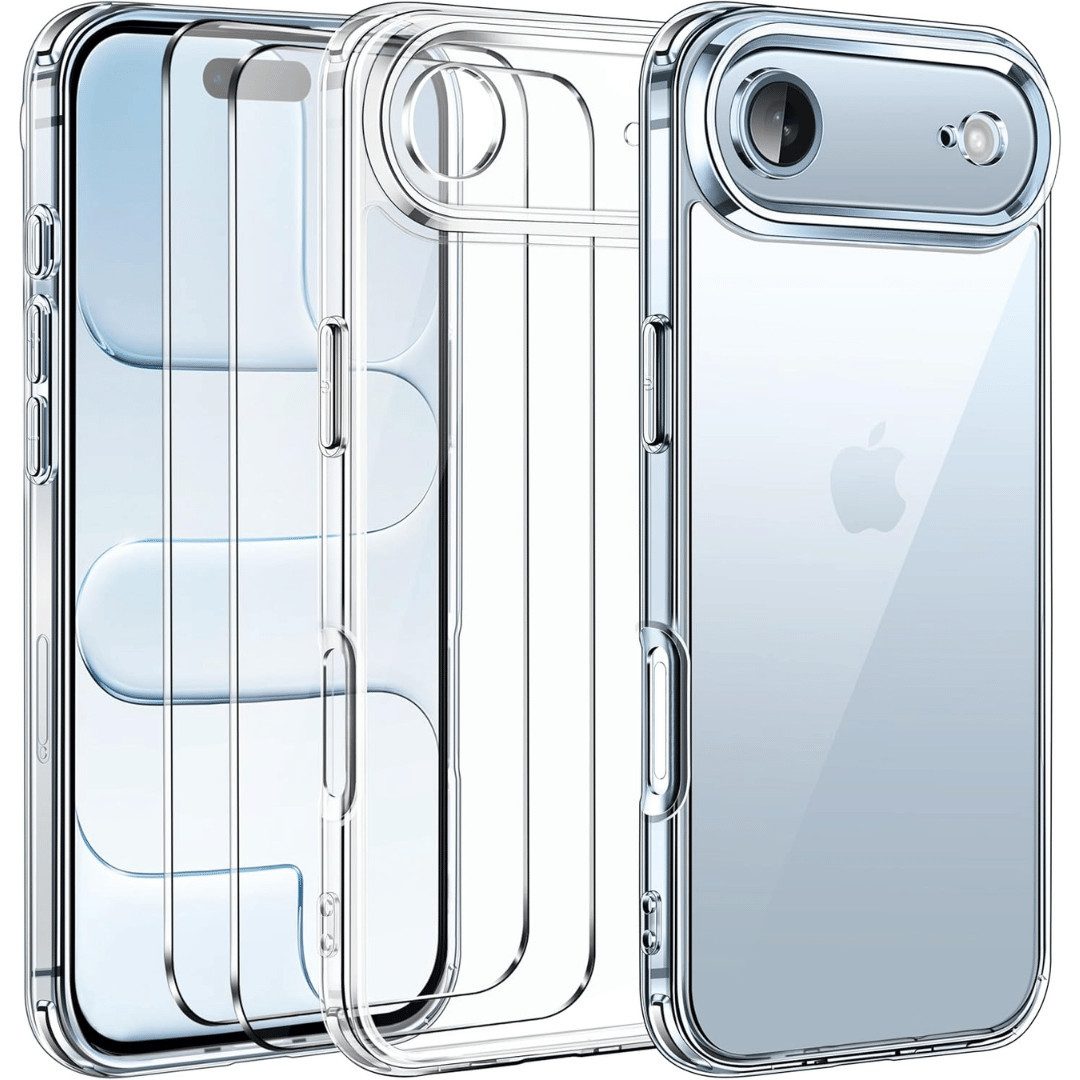 SmartUP Handyhülle + 2X Schutzglas für iPhone Air Display Panzerglas Panzerfolie Case 9H 6,6 Zoll, kompletter Rundumschutz, MagSafe-Technologie
