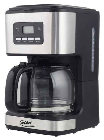 Elta Filterkaffeemaschine Elta Kaffeemaschine KME-900.15TS mit Timer schwarz Edelstahl 1,5 L, 1,5l Kaffeekanne