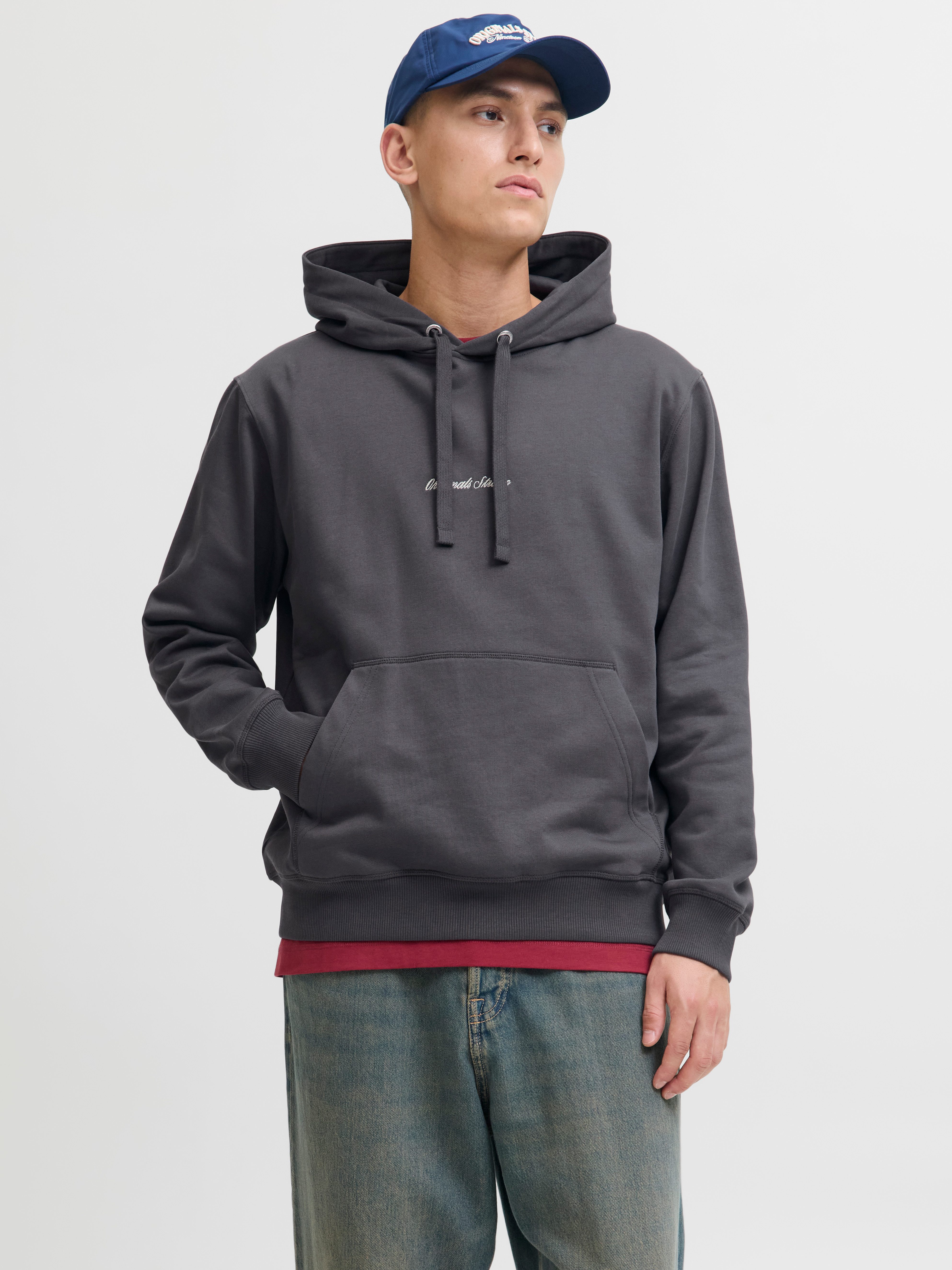 Jack & Jones Kapuzensweatshirt JORNORREBRO EMB SWEAT HOOD NOOS mit Logo Print