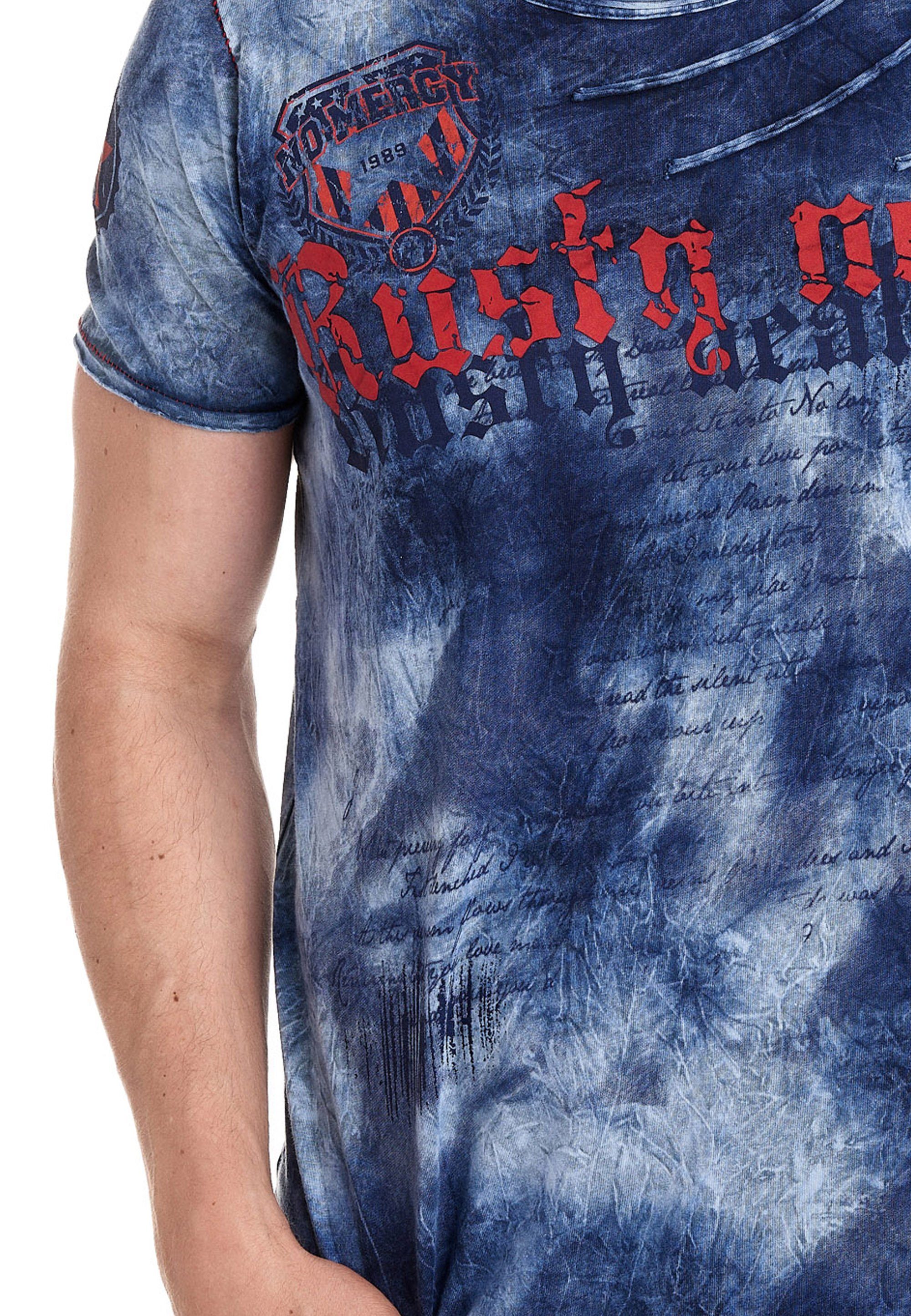 toller Rusty Batik-Optik mit T-Shirt Neal indigo
