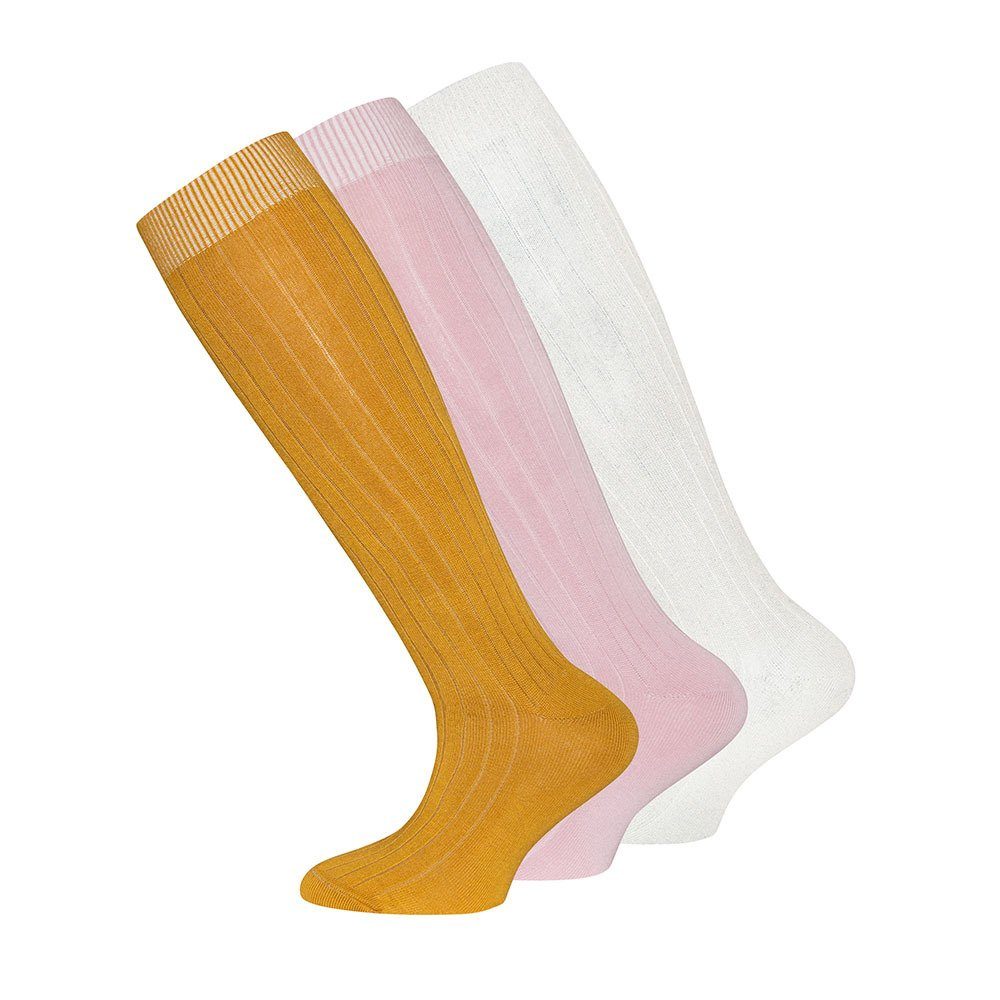 Ewers Kniestrümpfe Kniestrümpfe 3er Pack Rippe (3-Paar)