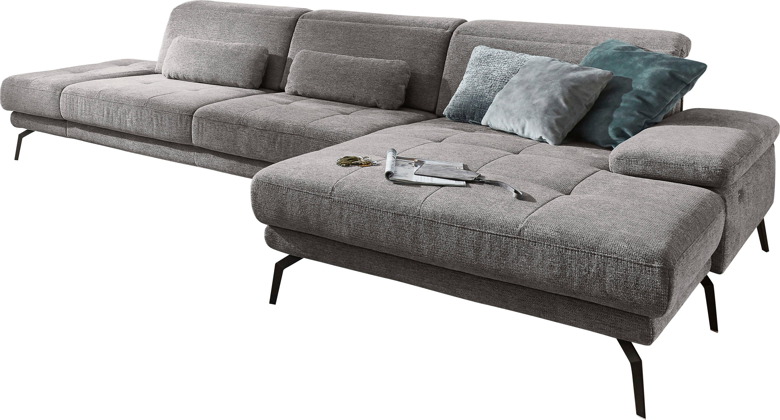 Die PlanBar Ecksofa MP-IN20126 L-Form mit Kaltschaum-Polsterung, mit Kopfteilverstellung, optional Sitztiefen- & Armteilverstellung