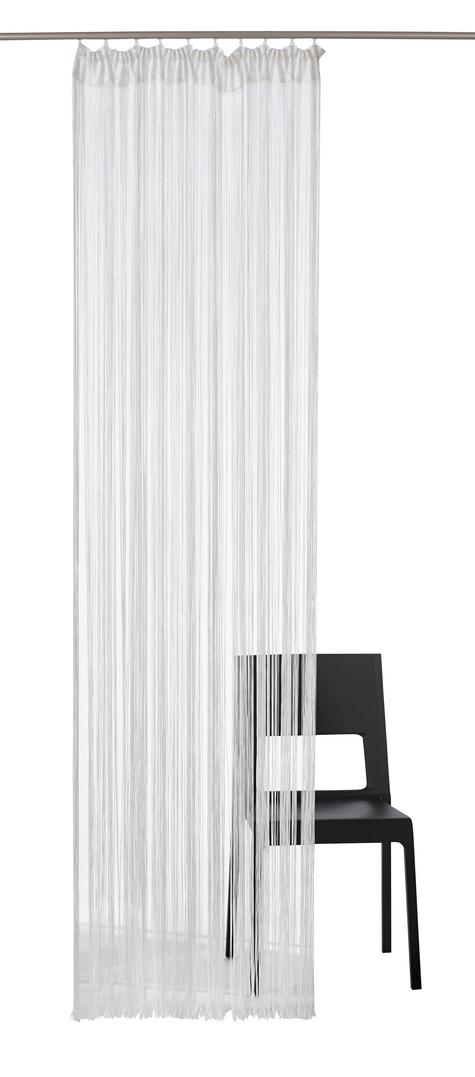 my home Fadenvorhang Fao-Uni (1 St), Stangendurchzug, transparent, Kräuselb günstig online kaufen