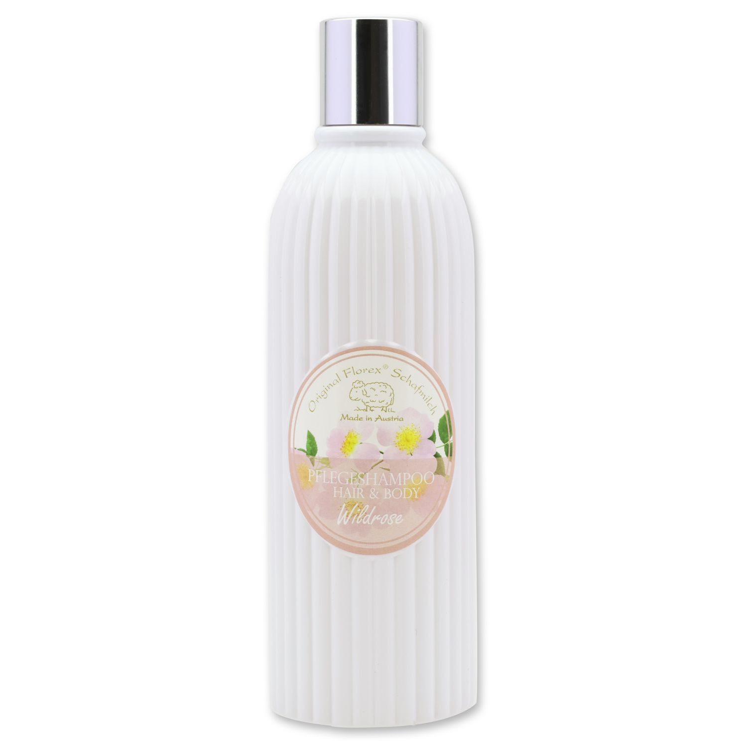 Gerlinde Hofer _ Florex GmbH Haarshampoo Wildrose, 1-tlg., Pflegeshampoo Hair & Body mit Schafmilch 330 ml