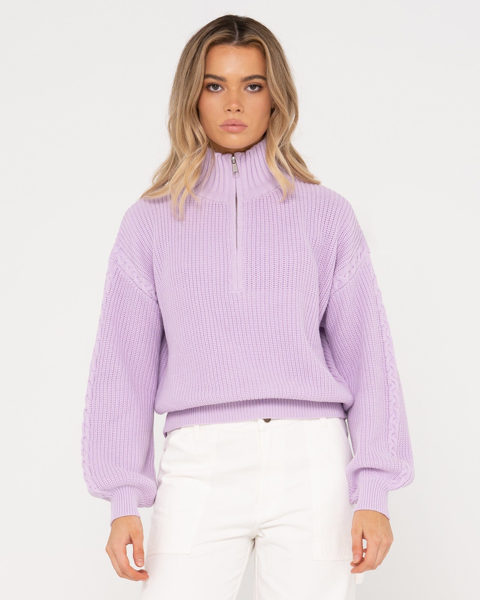 Rusty Strickpullover IRIS HALF ZIP KNIT