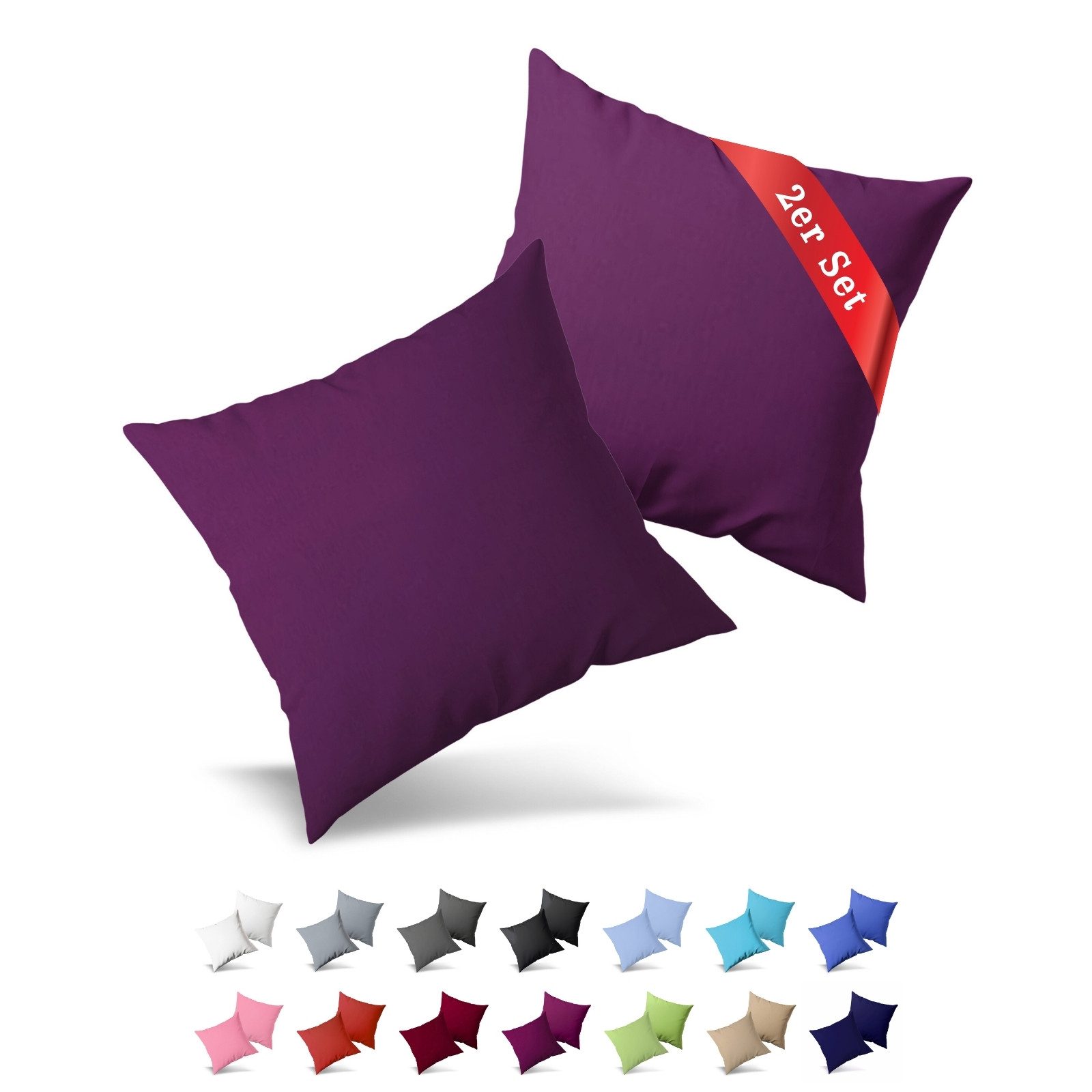 Buymax Kissenbezüge Kissenbezug 100% Baumwolle Premium Jersey, (2 Stück), K günstig online kaufen