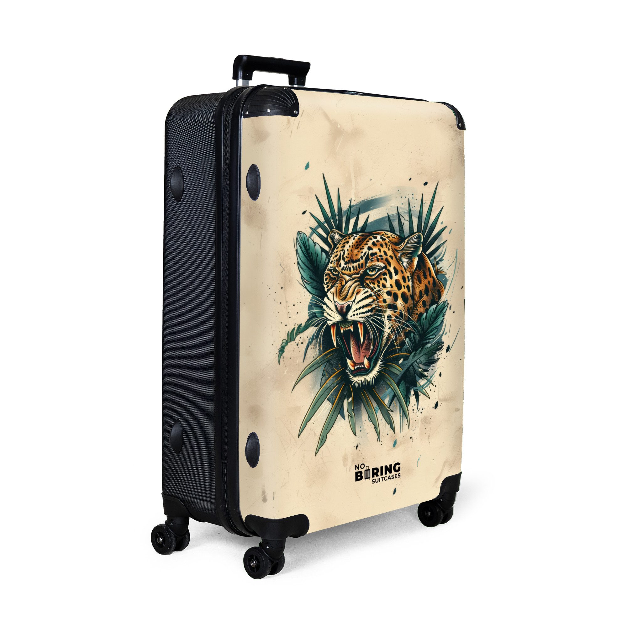 NoBoringSuitcases.com© Hartschalen-Trolley Beige mit Jaguar 77 günstig online kaufen