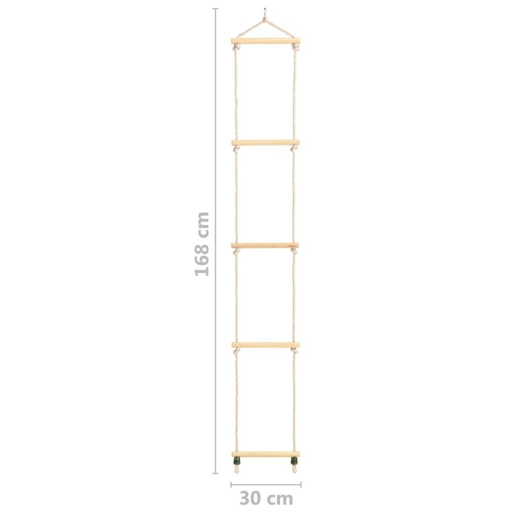 Steckdose und Massivholz PE 30x168 cm Kinder-Strickleiter vidaXL