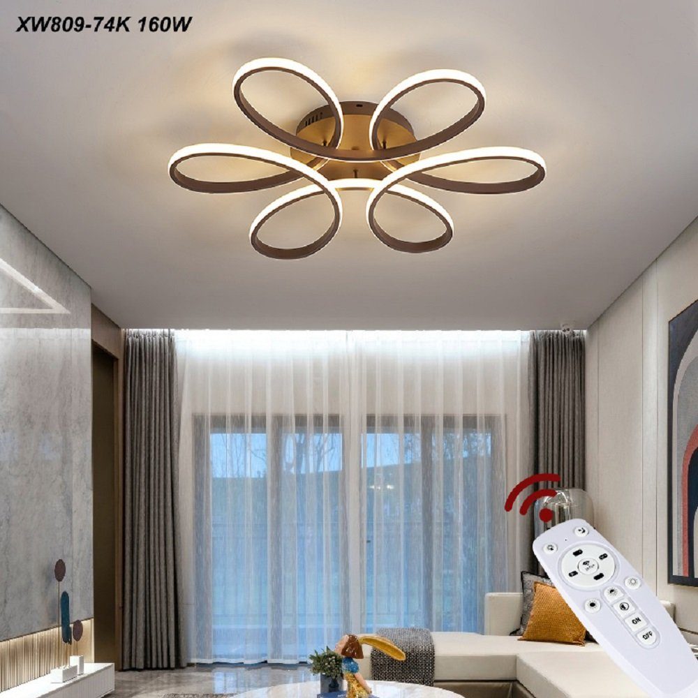 Euroton LED Deckenleuchte LED Deckenlampe Fernbedienung Lichtfarbe einstellbar dimmbar Leuchte, LED fest integriert, mit Fernbedienung warmweiß bis kaltweiß stufenlos einstellbar