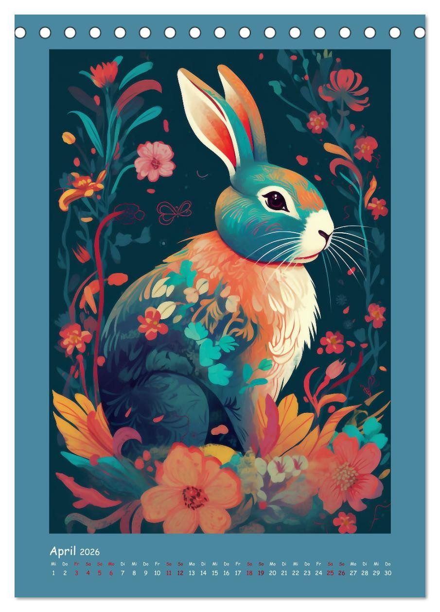 CALVENDO Wandkalender Chinesischer Tierkreis (Tischkalender 2026 DIN A5 hoch), CALVENDO Mona