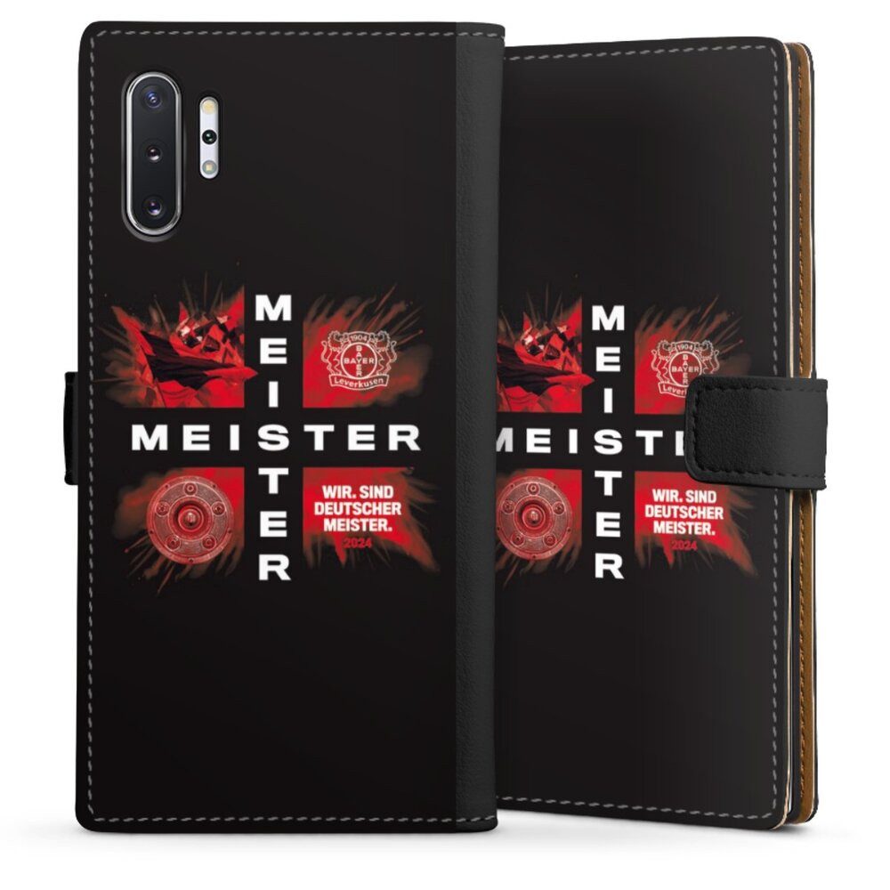 DeinDesign Handyhülle Bayer 04 Leverkusen Meister Offizielles Lizenzprodukt, Samsung Galaxy Note 10 Plus Hülle Handy Flip Case Wallet Cover