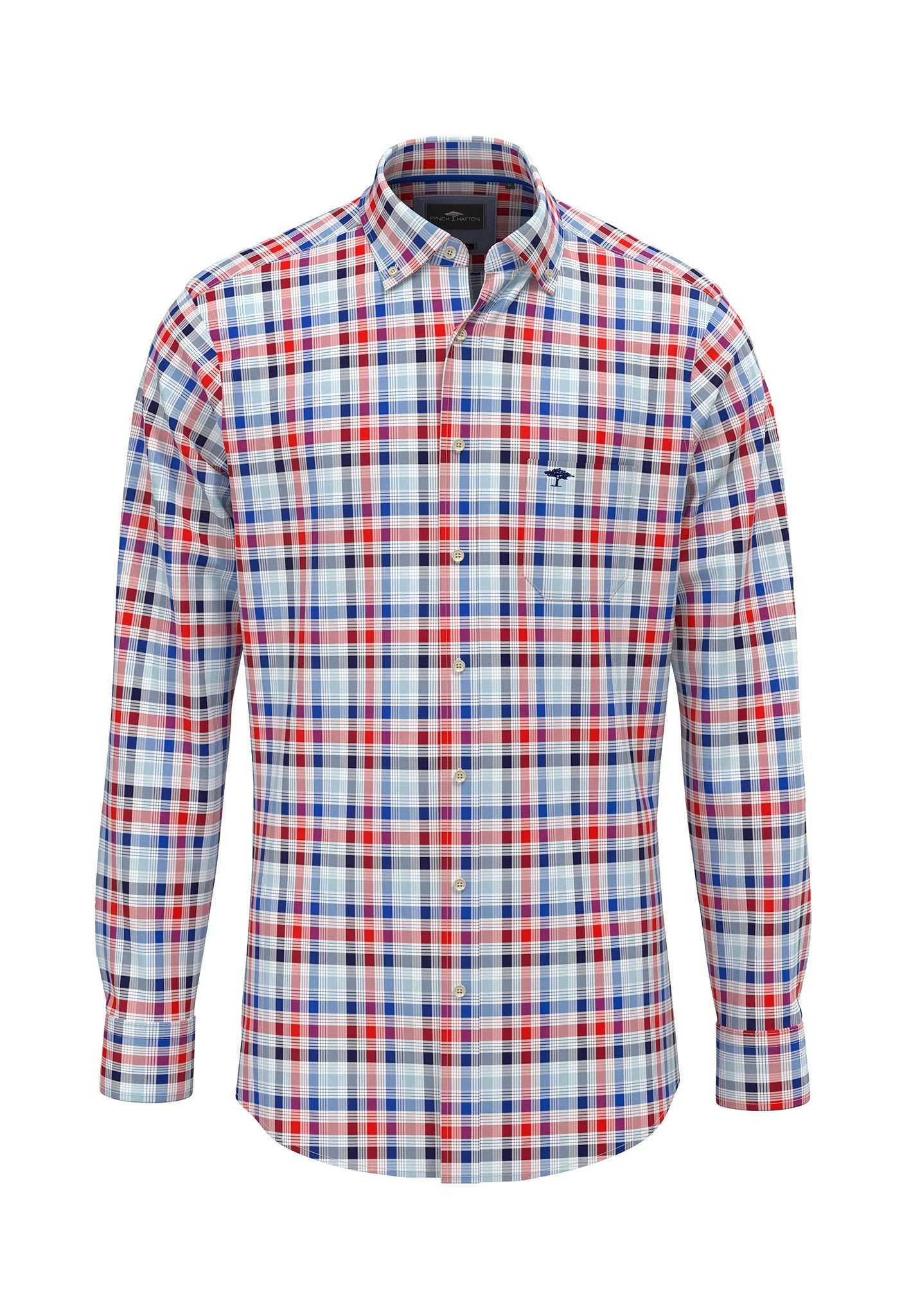 FYNCH-HATTON Karohemd mit Logo Stickerei günstig online kaufen