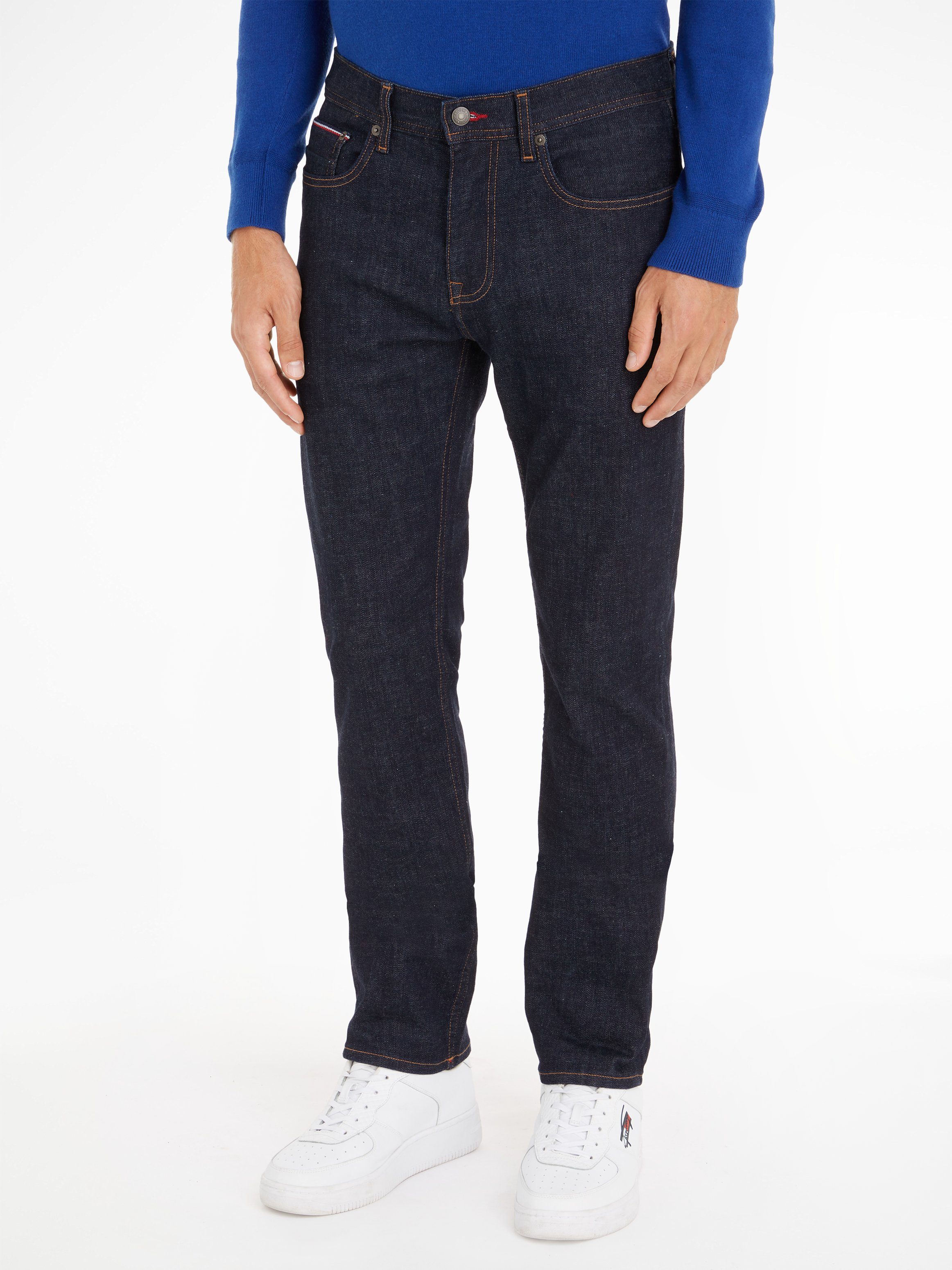 Hilfiger Baumwoll-Denim mit Straight-Jeans Stretch Denton Tommy aus