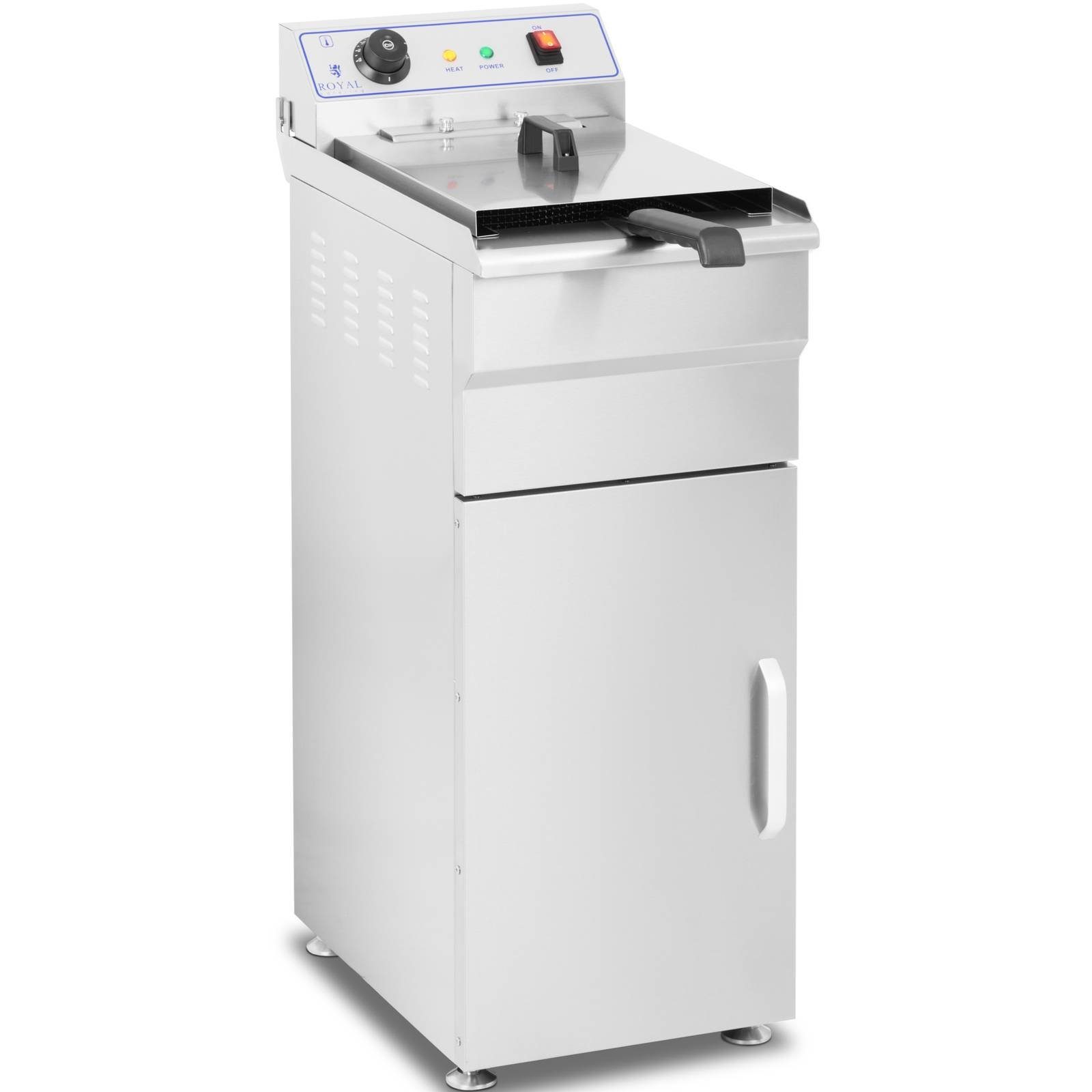 Royal Catering Fritteuse Friteuse Fritteuse Edelstahl Gastro Profi Elektrische 400V 16 Liter, 6000 W