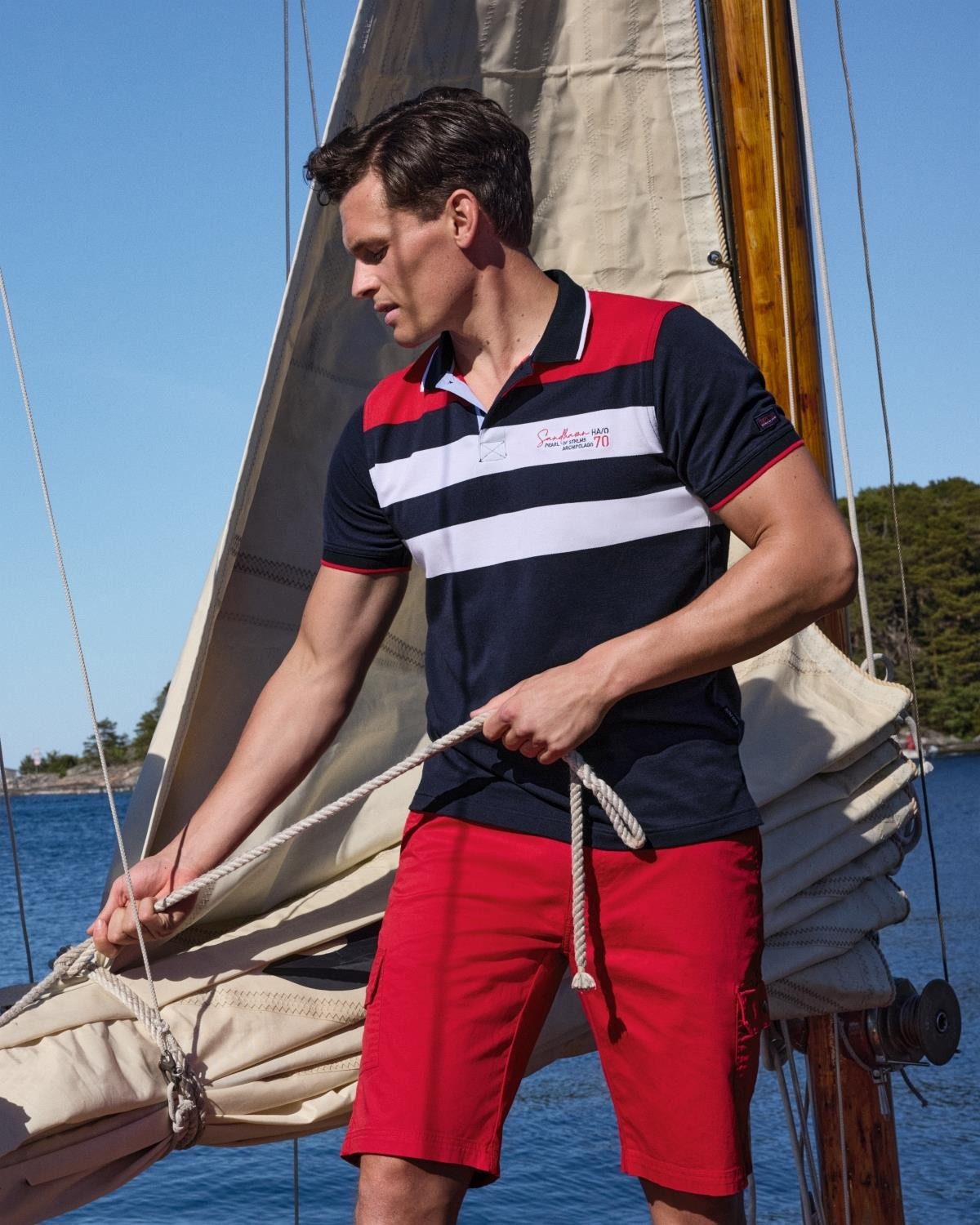 Hajo Poloshirt Pikee-Poloshirt mit Bruststreifen in günstig online kaufen