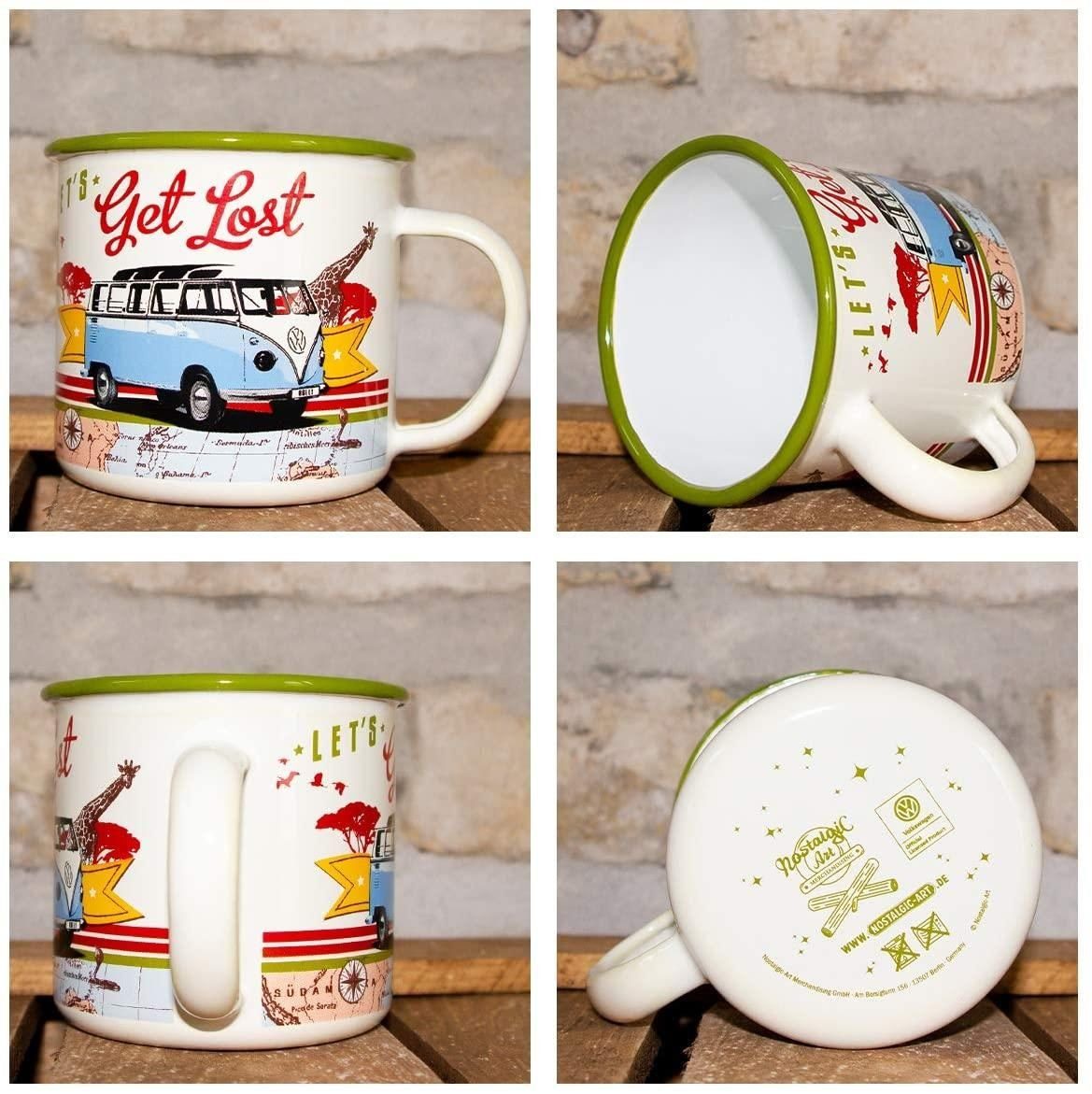 Nostalgic-Art Tasse Emaille-Becher - Volkswagen - VW Bulli - Let's Get Lost