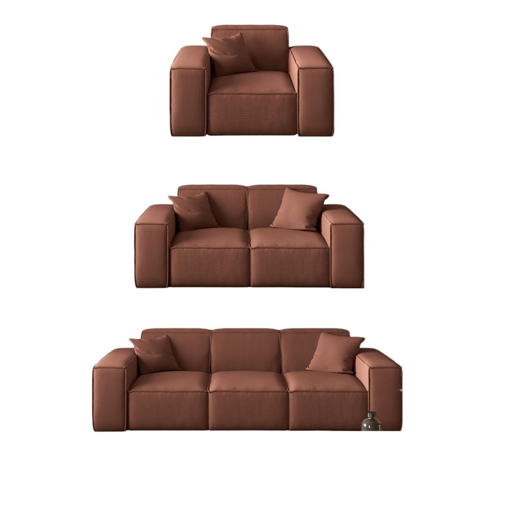 Fun Möbel Polstergarnitur Sofaset Designersofa CELES 3-2-1 in Stoff inkl. 5 günstig online kaufen