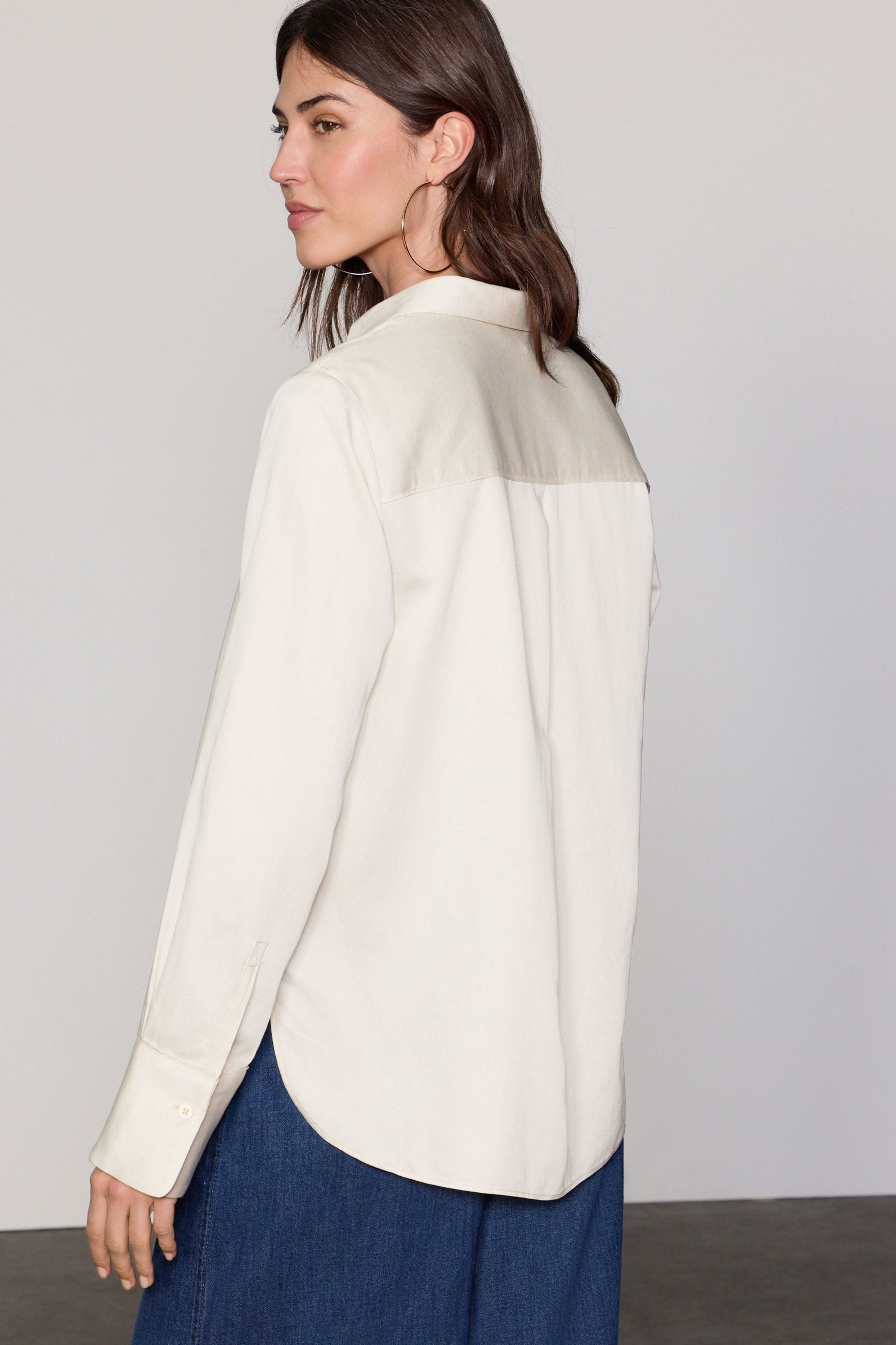 Next Langarmbluse Bluse mit offenem Ausschnitt günstig online kaufen