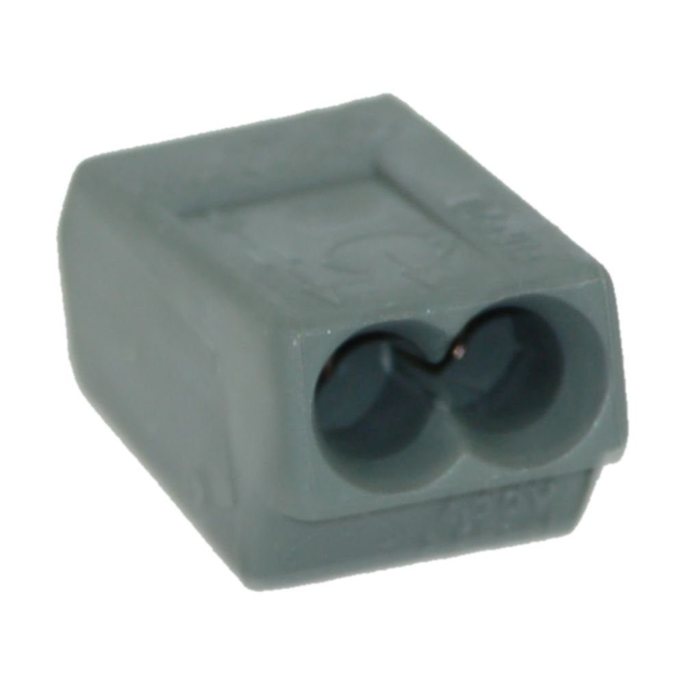 WAGO Wago Dosenklemme 2fach, 2x1-2.5 mm² e, 24A, grau 273112 Audio- & Video-Kabel