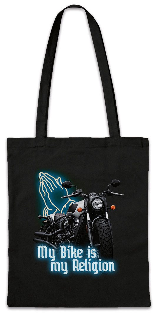 Beuteltasche My Bike Is My Religion Stofftasche Rider Biker Club MC Rocker Adler