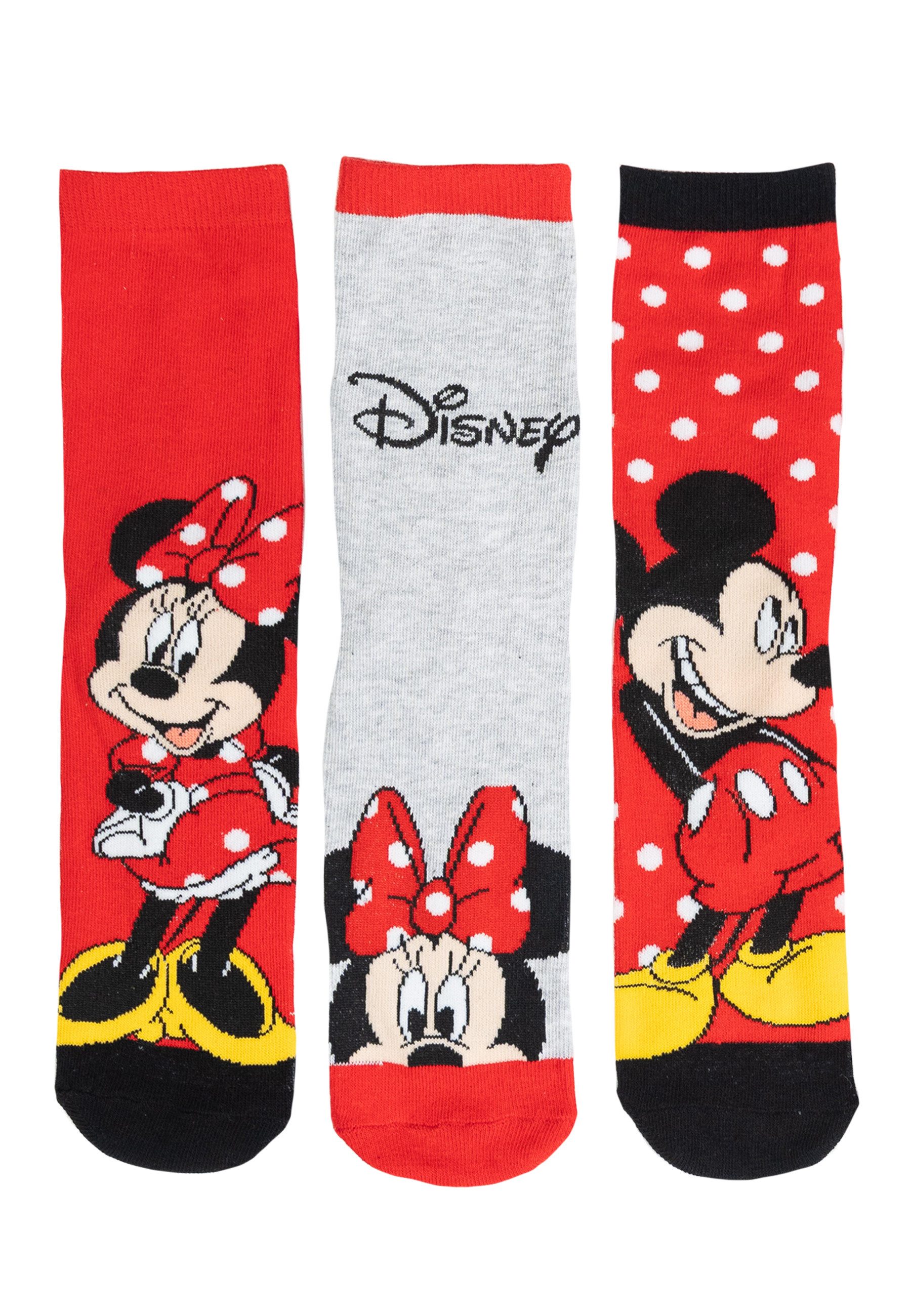 United Labels® Socken Disney Minnie & Mickey Mouse Socken Sneaker Strümpfe (5er Pack) 38-43