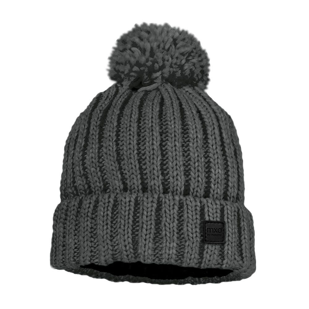 Strickmütze KIDS-Mütze, Rippe, Pompon Fleecefutter