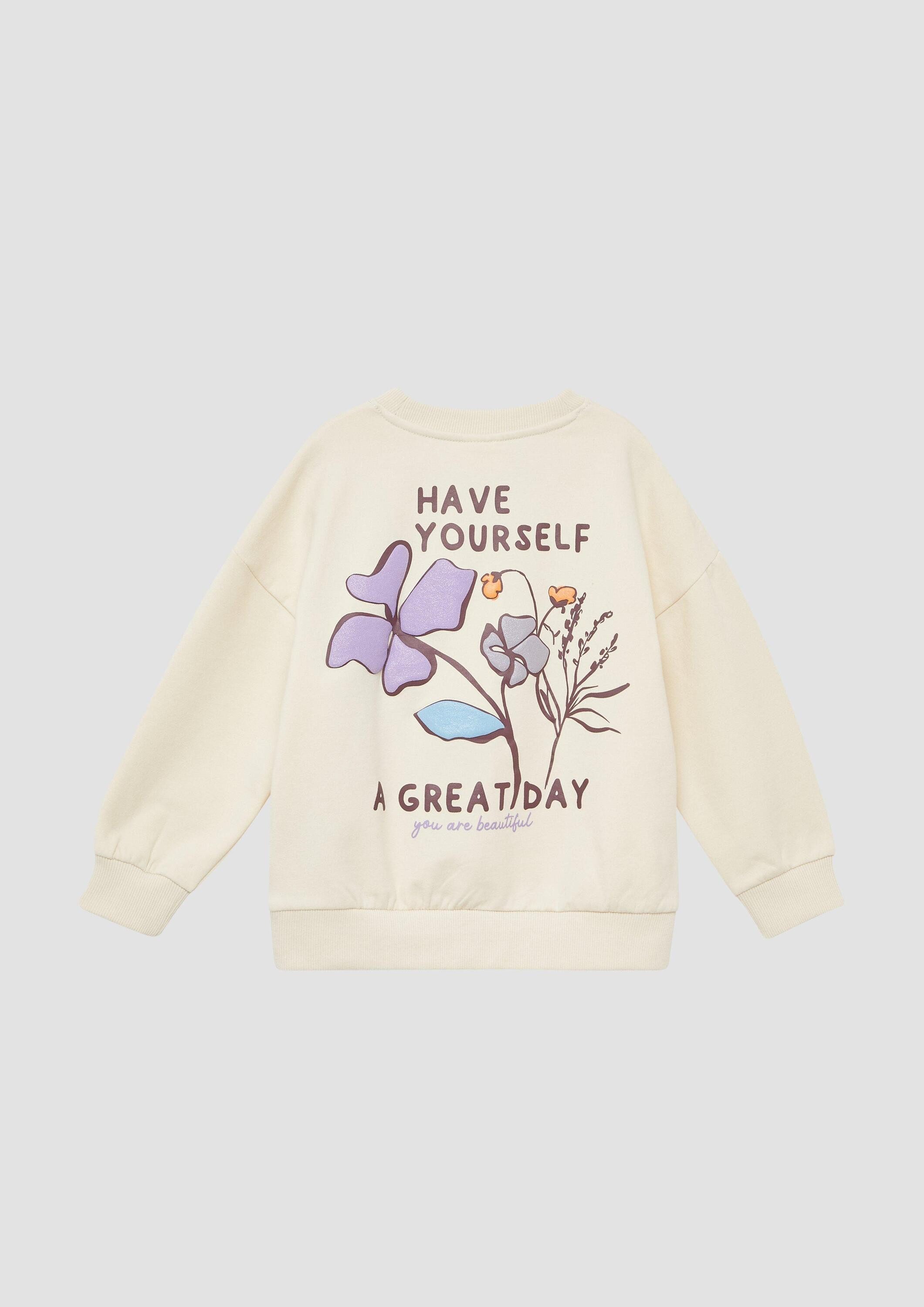 s.Oliver Sweatshirt Sweatshirt Oversized Sweatshirt mit Rückenprint und kuscheliger Innenseite