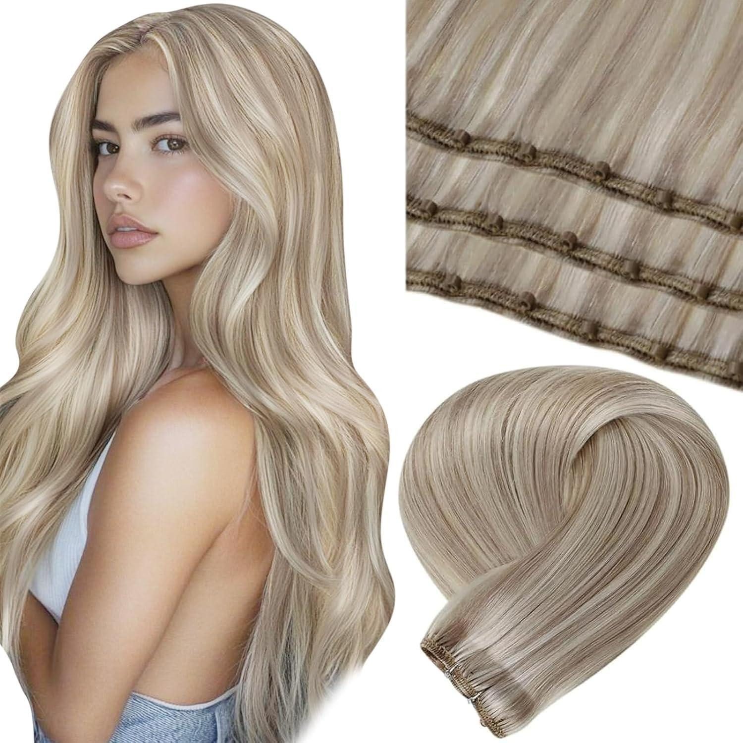 LuxusKollektion Echthaar-Extension Extensions Microbeads Micro Weft Echthaar 55cm-50G 3.5-EZE-#18 613