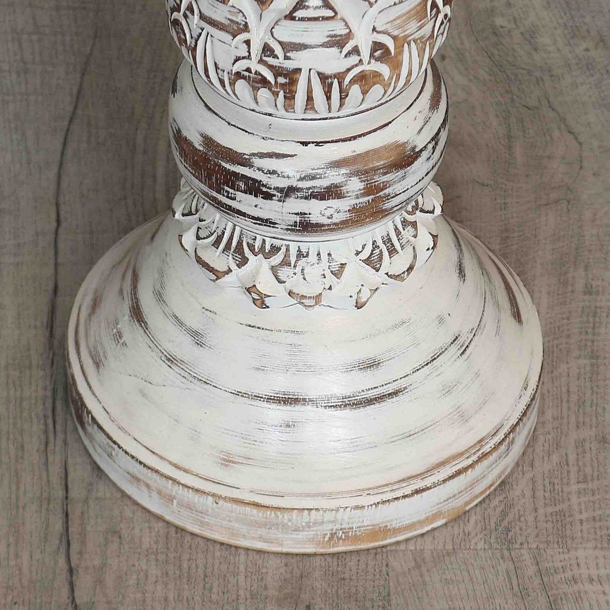 (1 Variante Blumenhocker weiß cm Batya Modell Galerie Antik Handarbeit Säulen whitewash Oriental St), 60