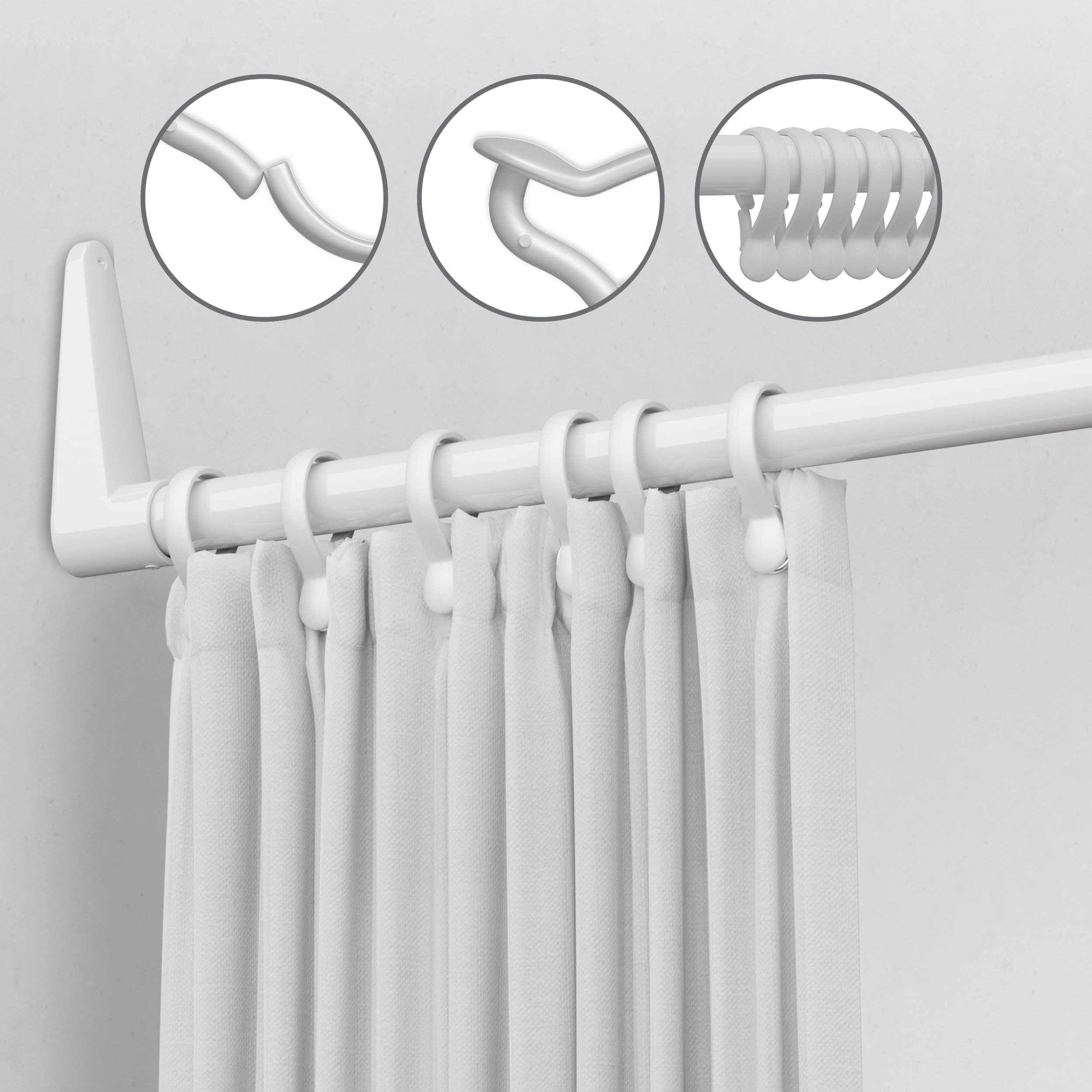 Erica Duschvorhangringe für Duschstange glänzend 12er Packung, (12) günstig online kaufen