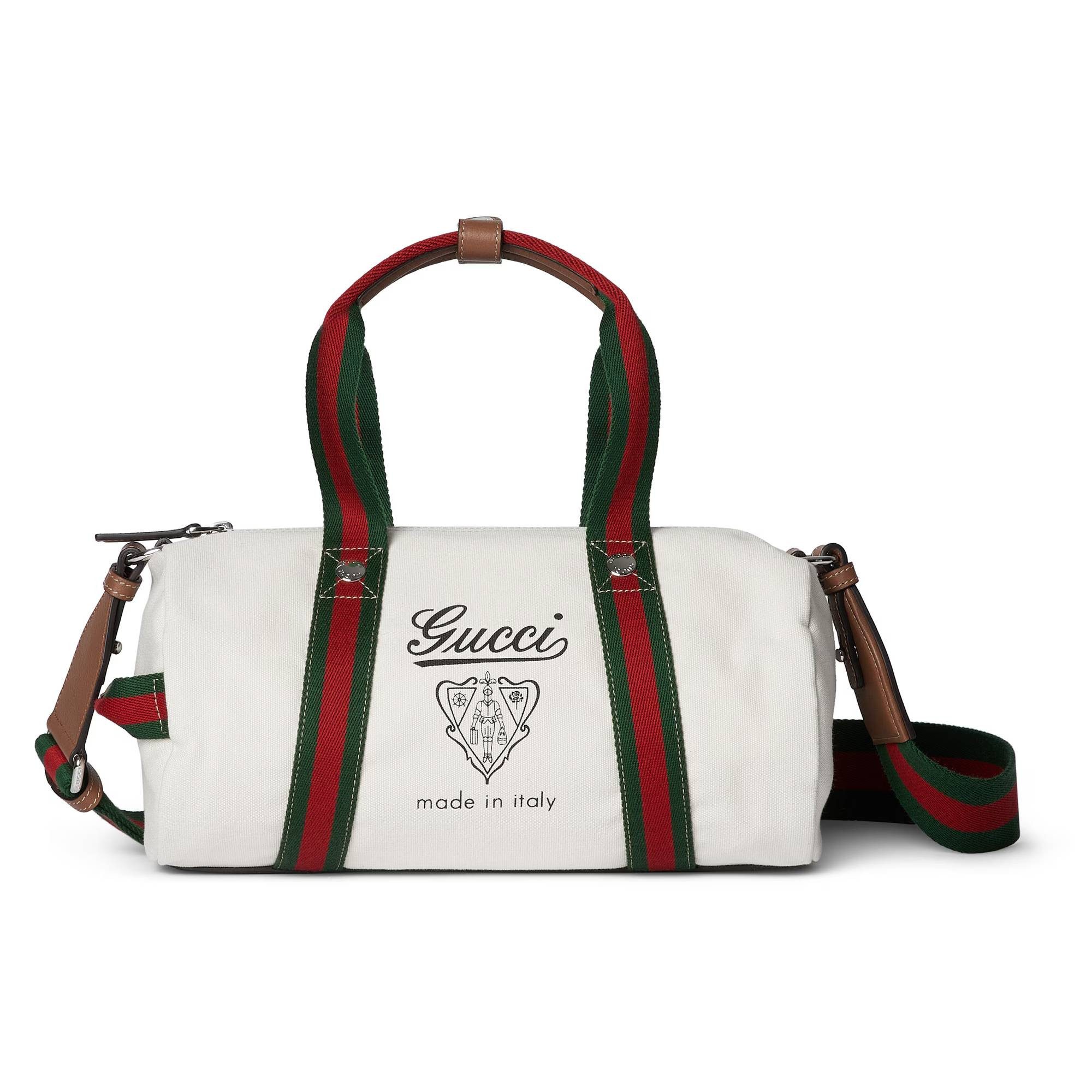 GUCCI Reisetasche T.Moitessier Crest Print Greggio Old Sund Vrv