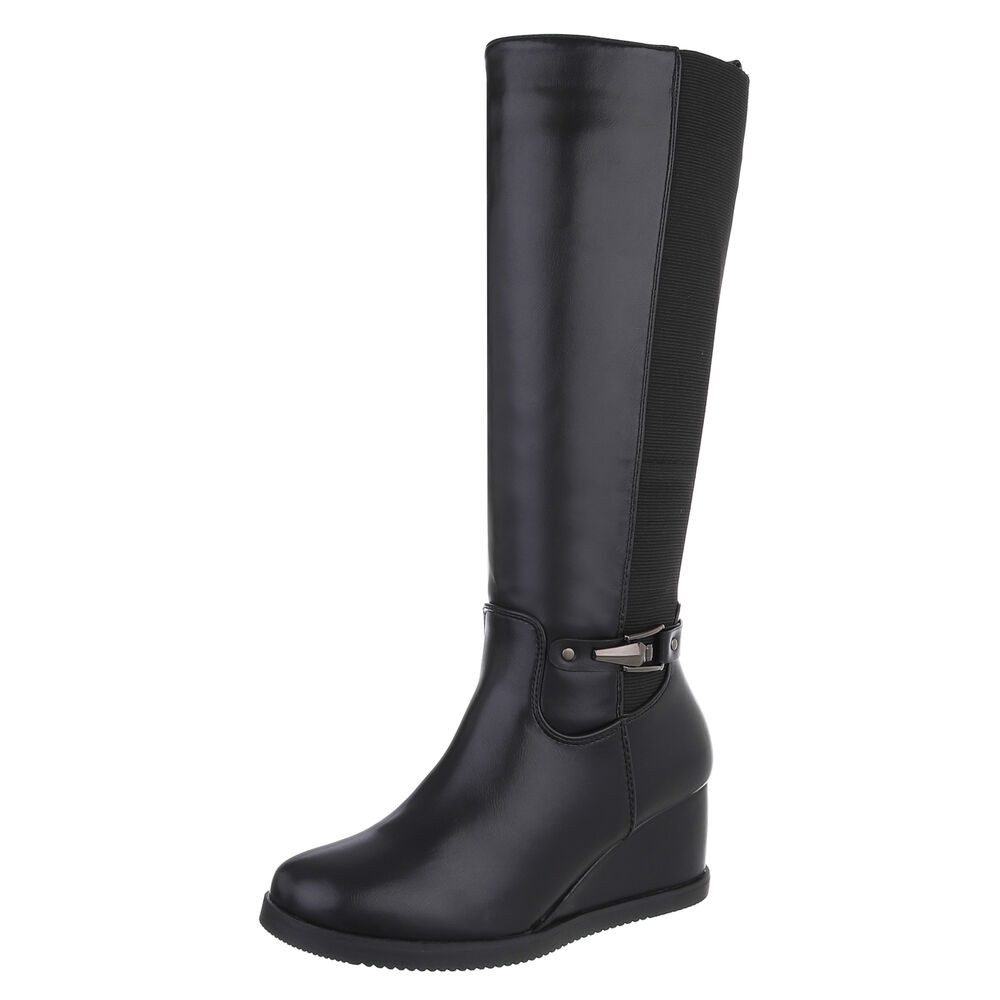 Ital-Design Damen Elegant Keilstiefel (88843429) Keilabsatz/Wedge Stiefel i günstig online kaufen
