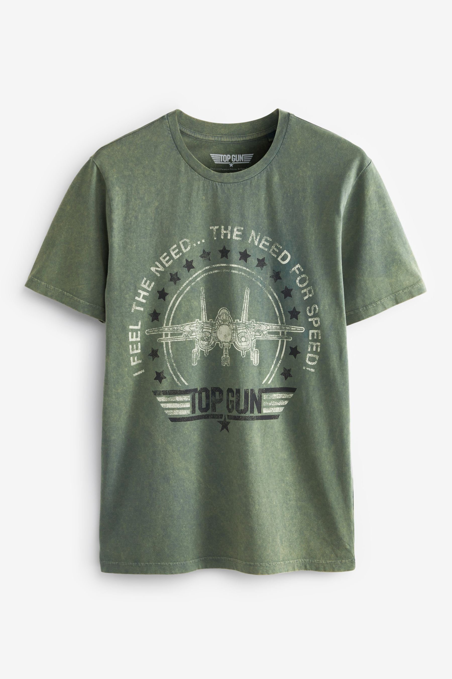 Next T-Shirt Lizenziertes Acid Green Film (1-tlg) T-Shirt Top And Wash Gun TV