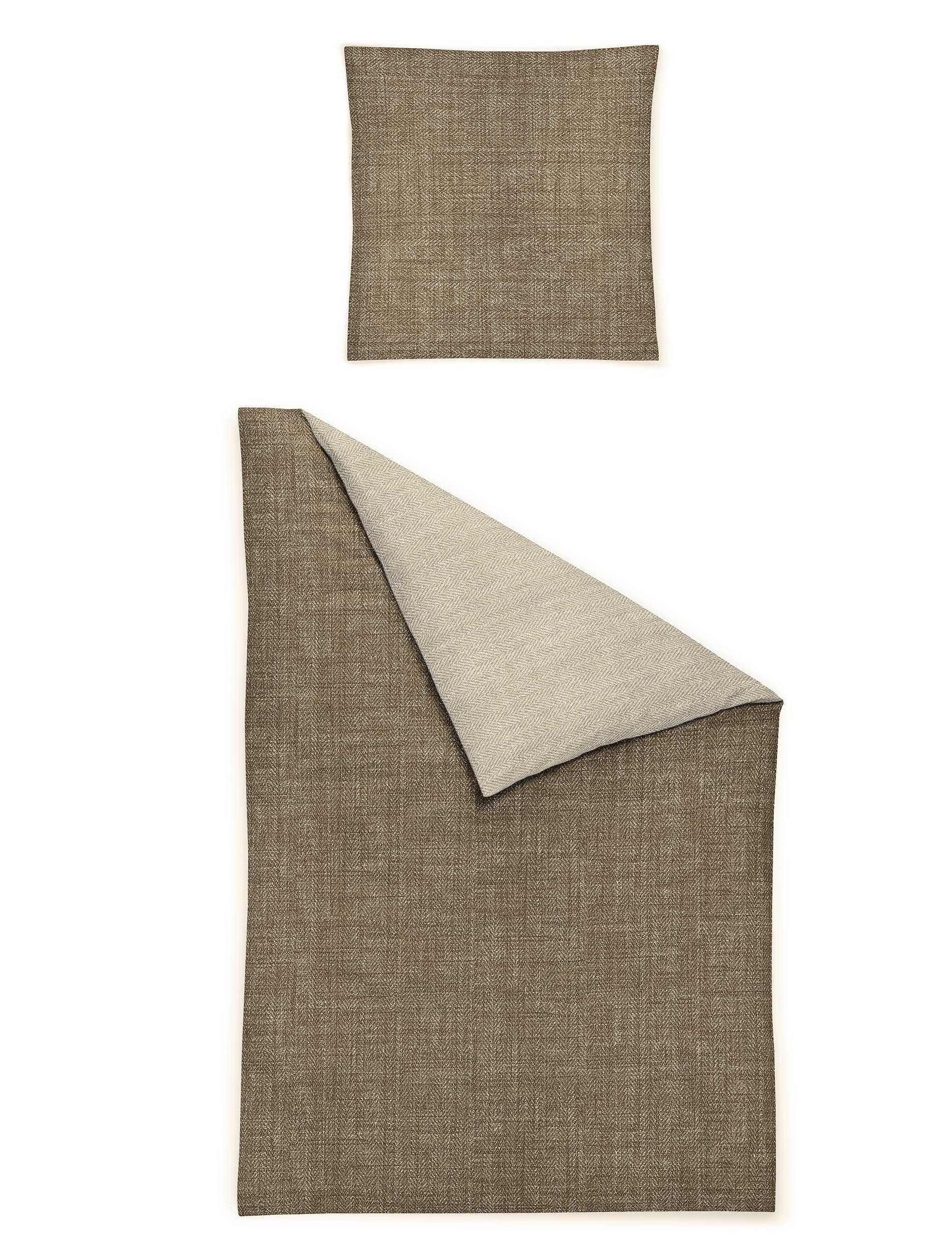 Irisette Bettwäsche Edel-Flanell Bettwäsche Set Alpaka 8469 155 x 220 cm natur, Baumwolle, 2 teilig, bettwäsche 155x220 baumwolle winter warm sale Weihnachten