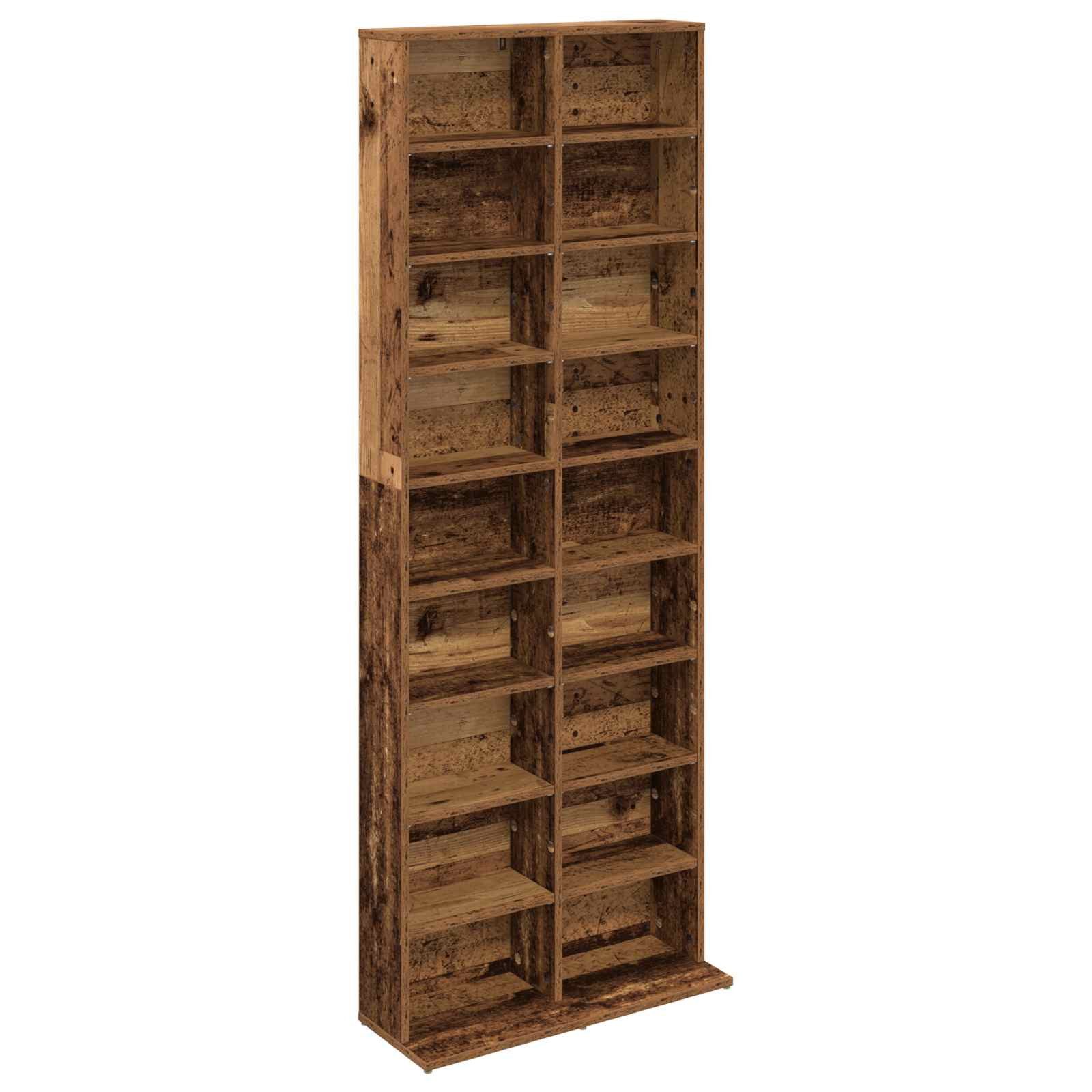 vidaXL Schranksystem CD Regal Altholz 65 x 23,5 x 175 cm Holzwerkstoff (1-St)