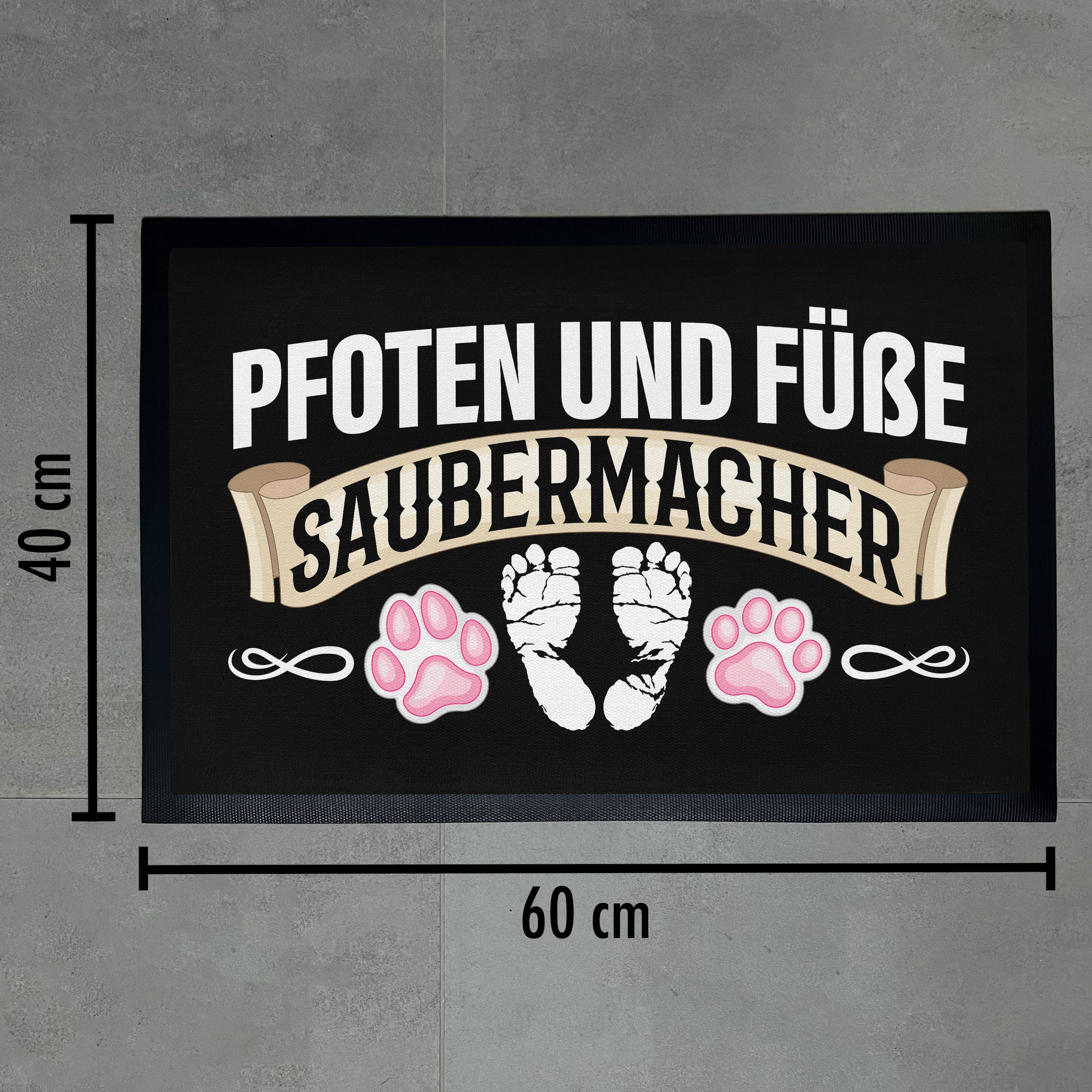 und Füße Geschenk Fußmatte Saubermacher Hunde Trendation Fußmatte Lustige Besitzer, Pfoten